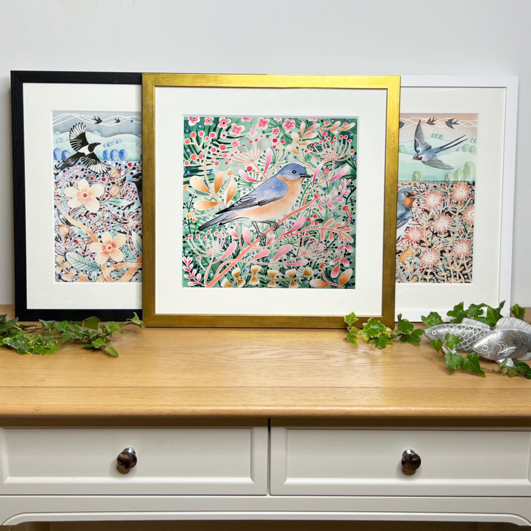 Spring three framed prints bluebird.jpg