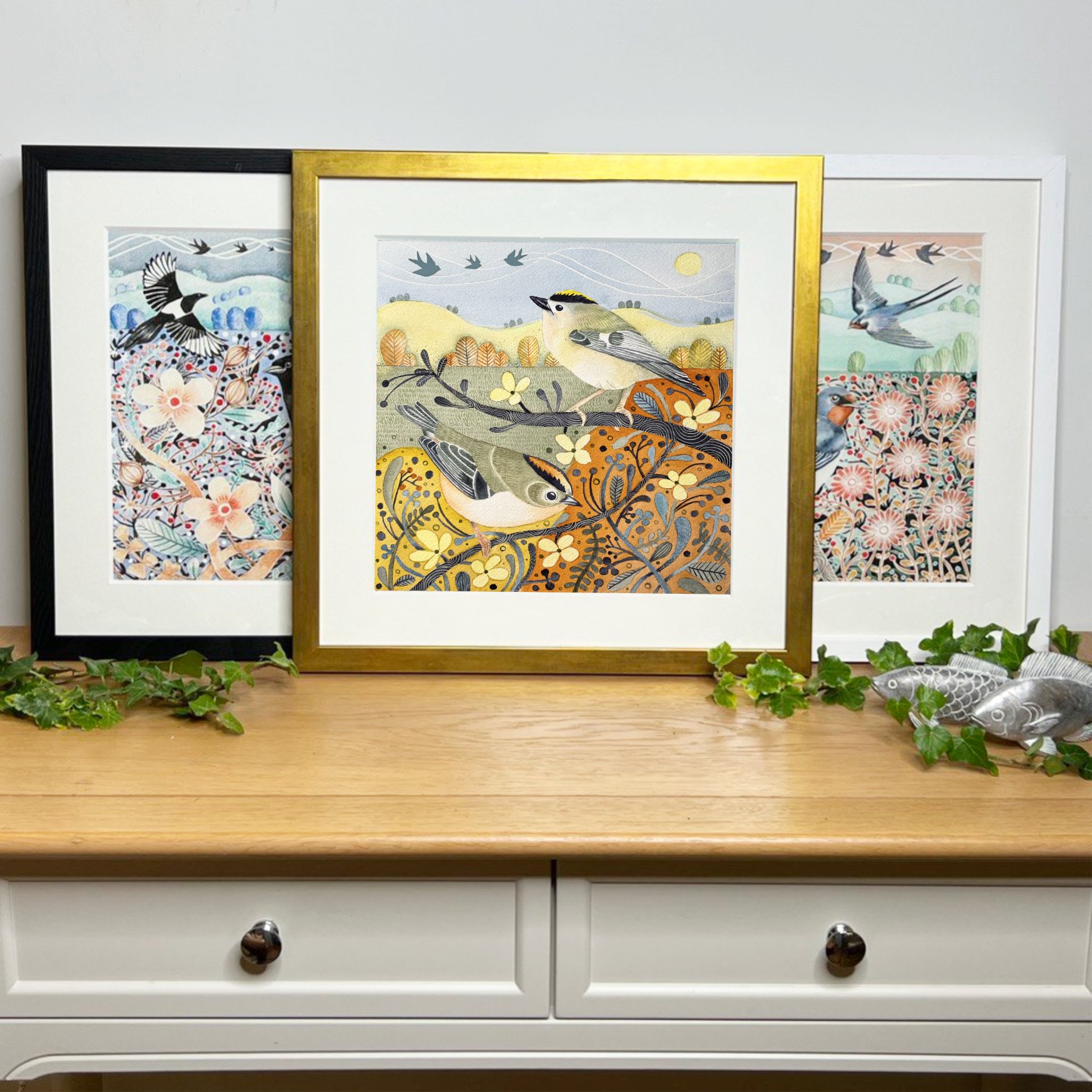 Spring three framed prints goldcrest.jpg