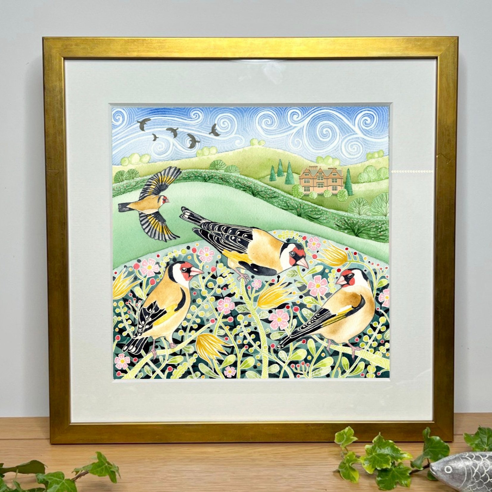 RECOURED+website+Spring+one+framed+print+spring+goldfinches.jpg