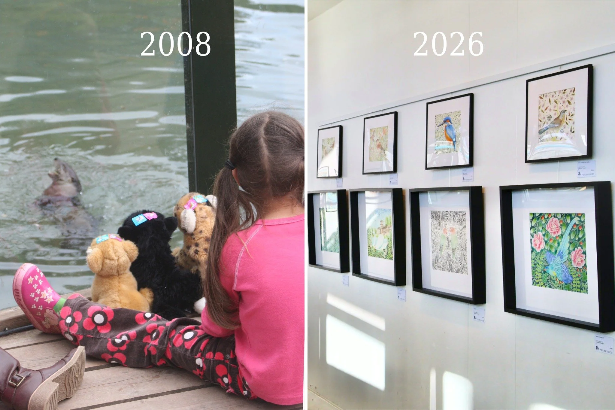 🩵 What a full circle journey it's been! 
🦢I've been going to @wwtslimbridge for as long as I can remember. The fact that we're currently partnering with them for our SECOND art exhibition could not be more exciting!

➡️ Swipe to see our journey fro