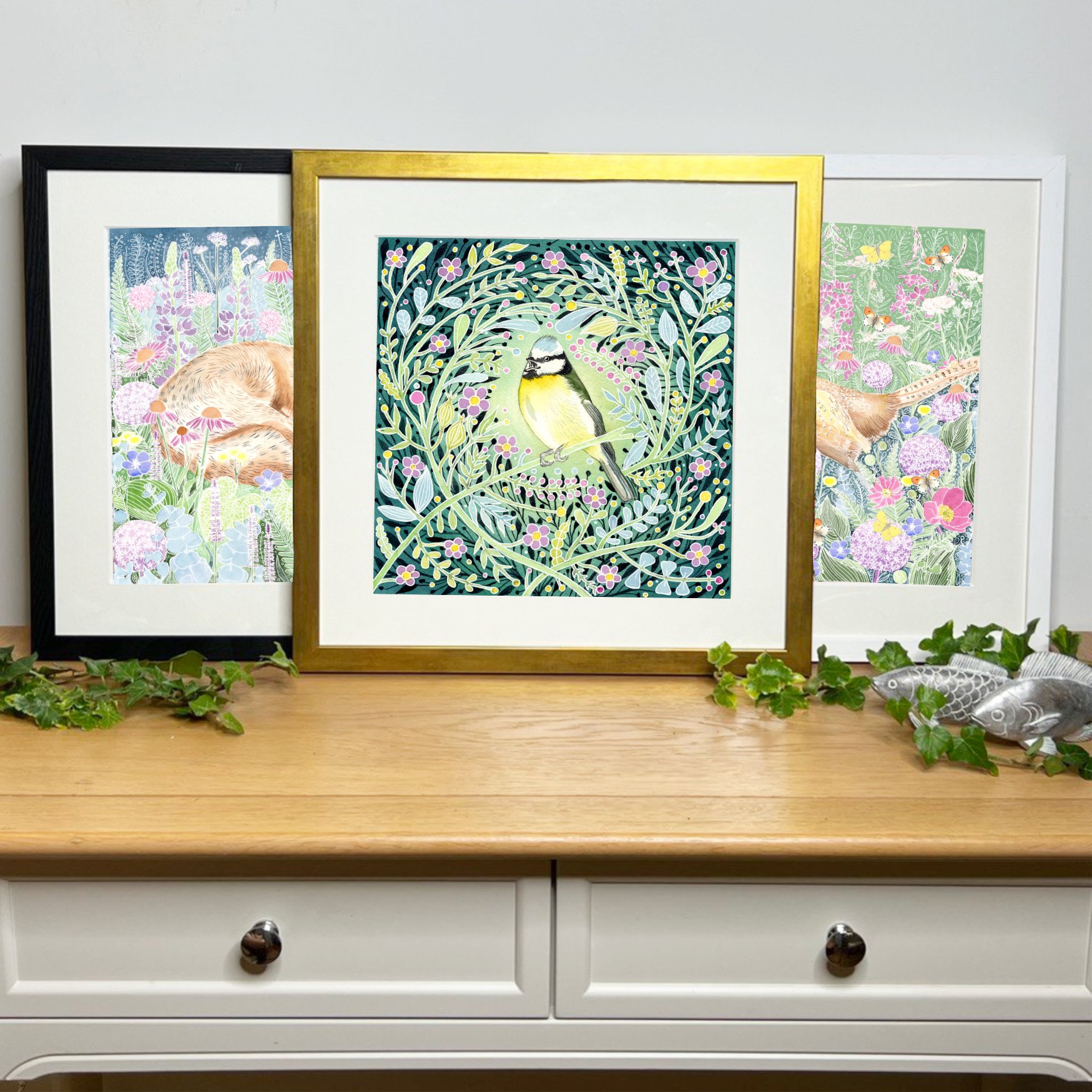 three framed prints Dependable Mr Blue Tit .jpg