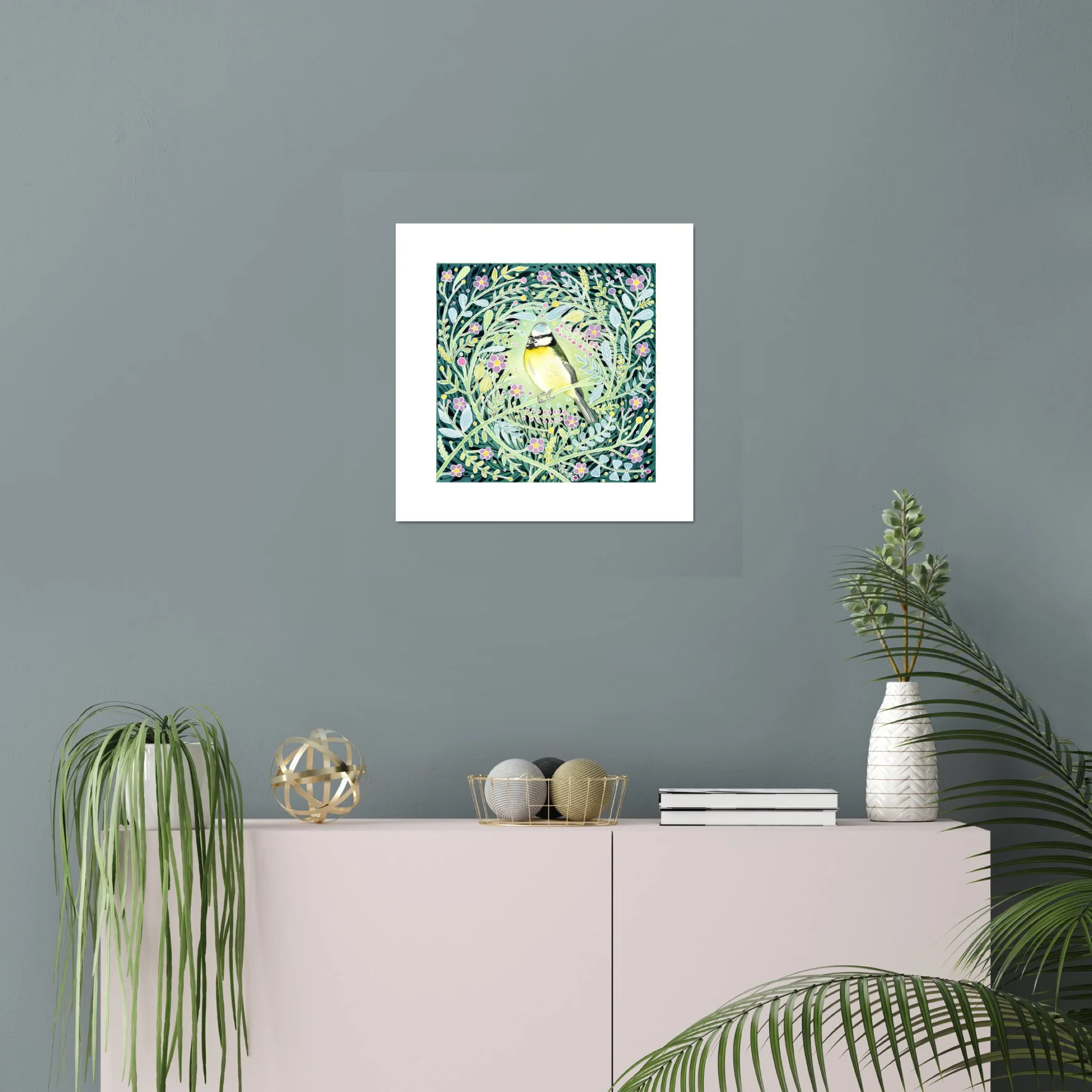 16 inch unframed pic Dependable Mr Blue Tit .jpg