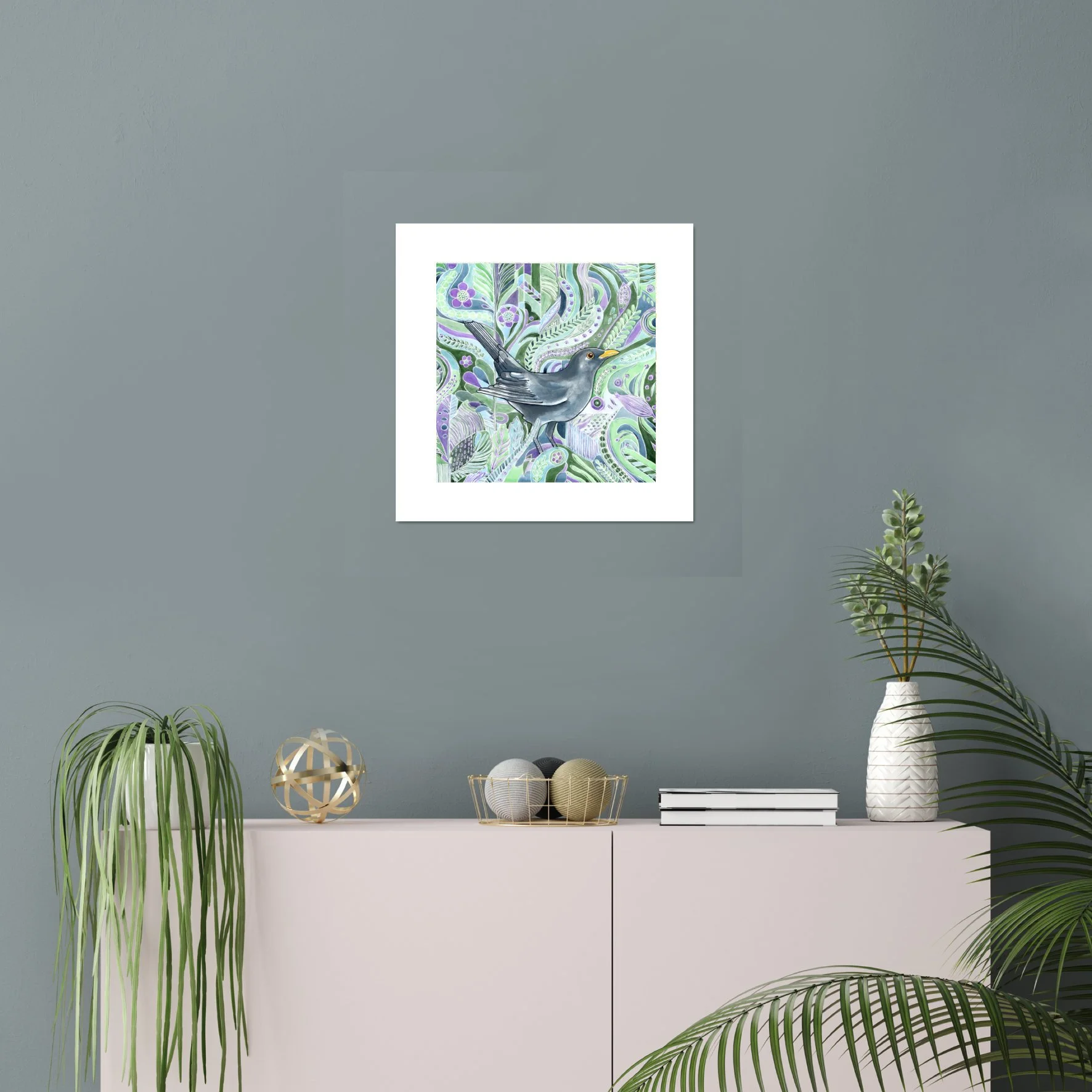 16 inch unframed pic Insightful Mr Blackbird .jpg