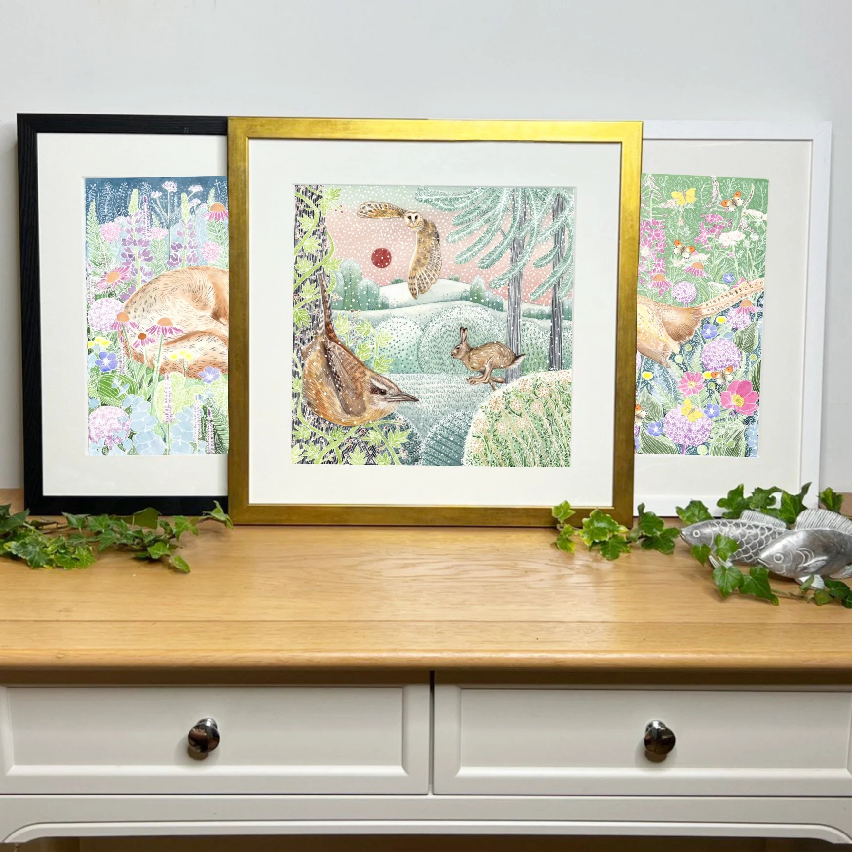 three framed prints As The Night Falls.jpg (Copy)