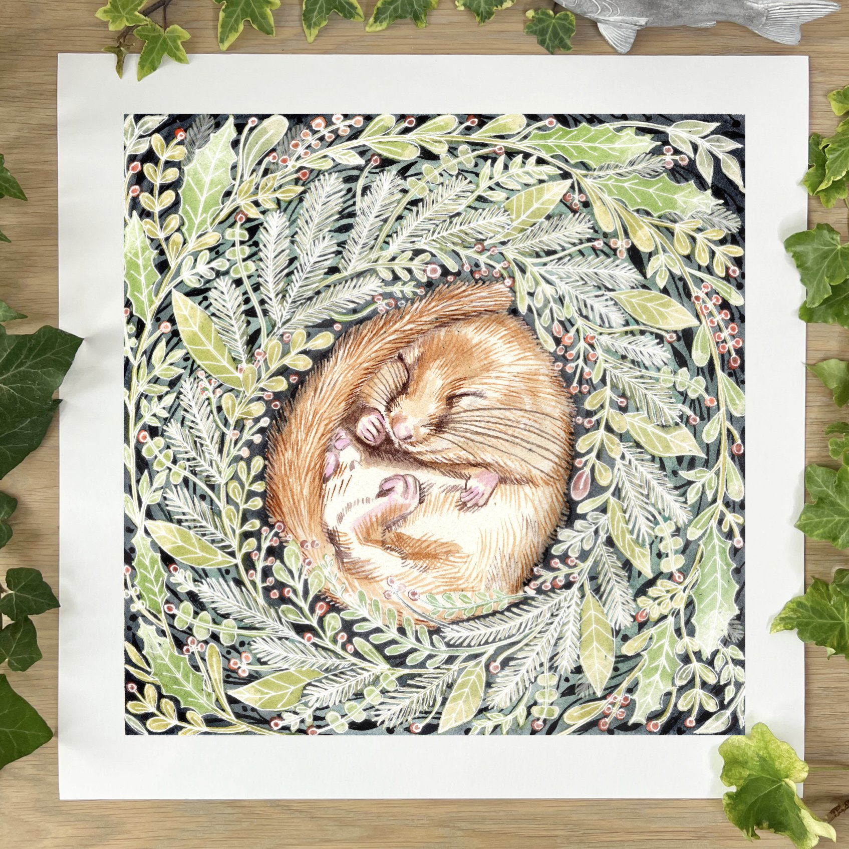 Final art print 4cm Cosy Mr Dormouse unframed.jpg