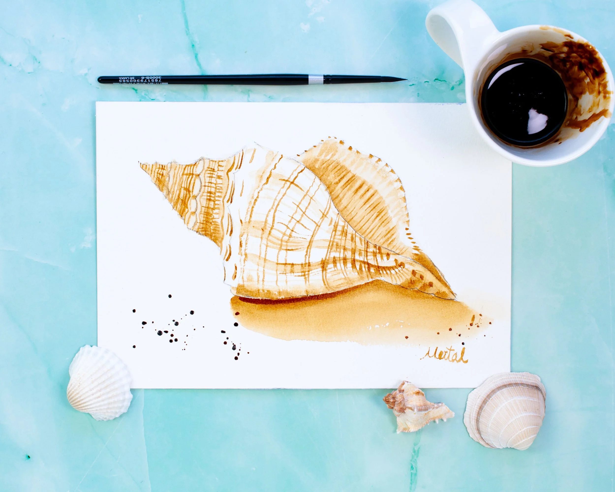 Meital's Coffee Art and Caroline Tatham Art Collab — caroline tatham art