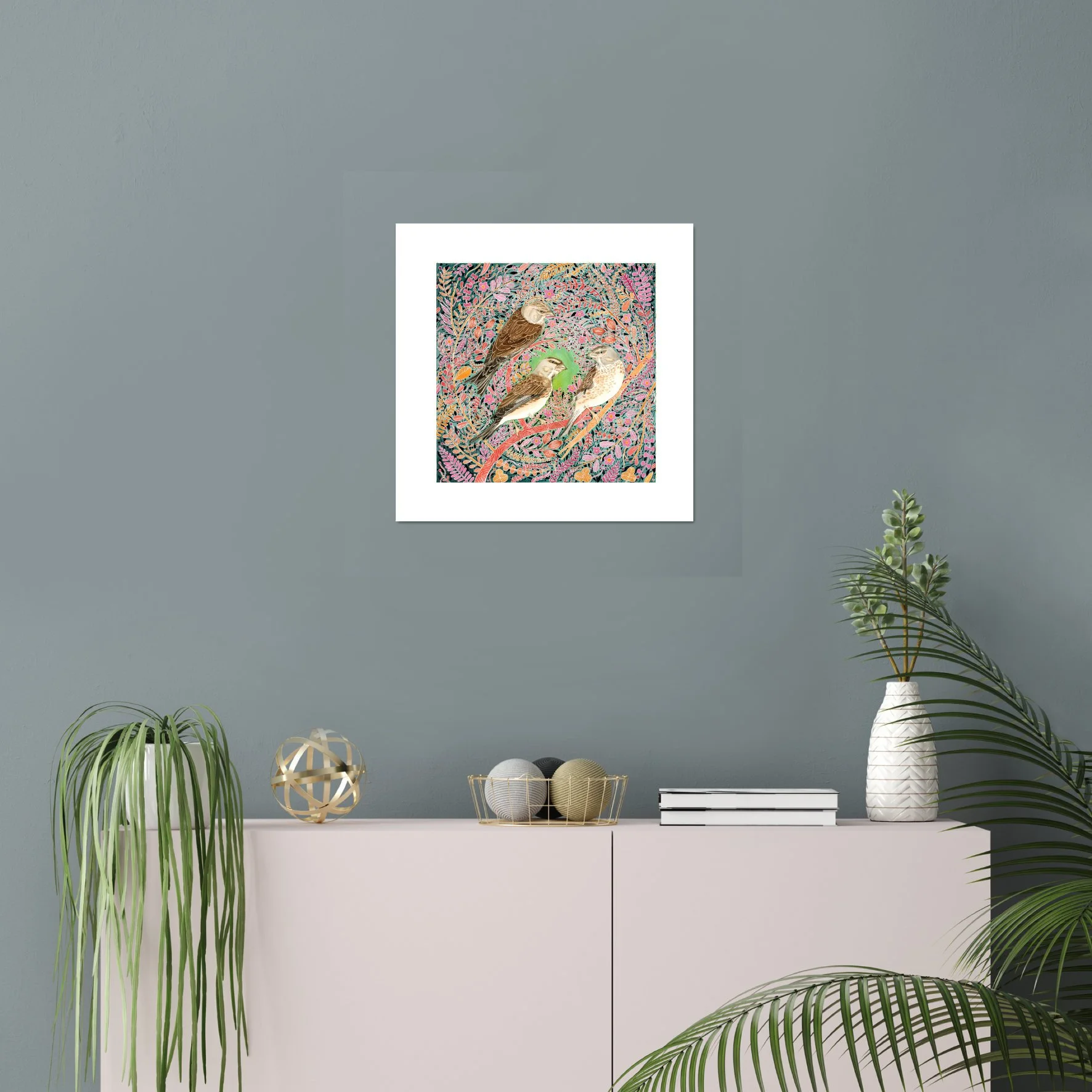 16 inch unframed pic A Parcel of Linnets .jpg