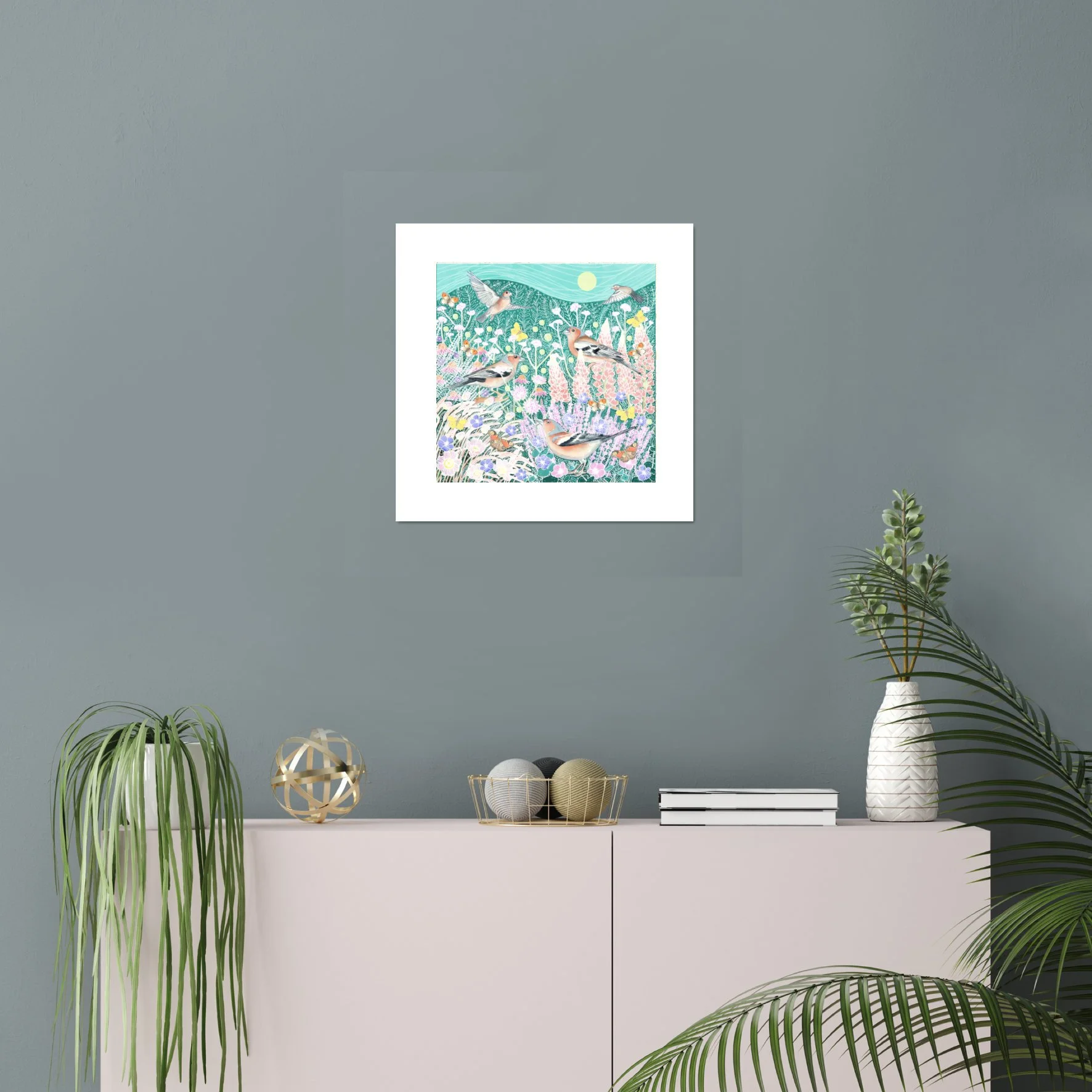 16 inch unframed pic A Charm of Chaffinches .jpg