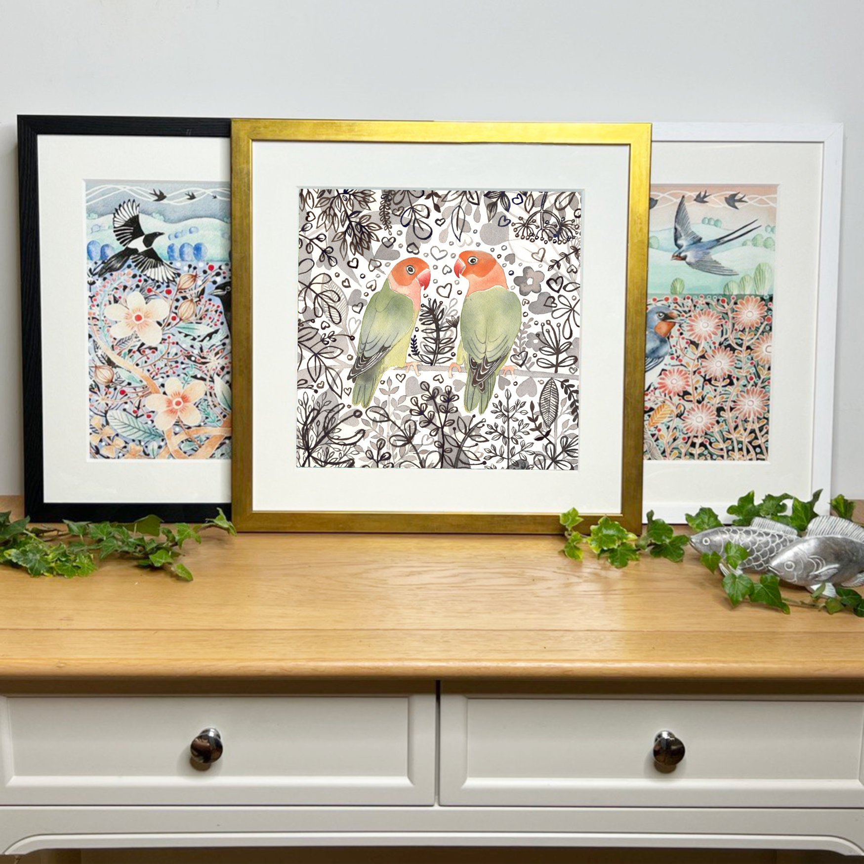 love birds framed prints .jpg