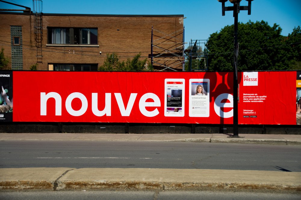 La Presse - Campagne d'affichage créative 4/6 - Publicité Sauvage