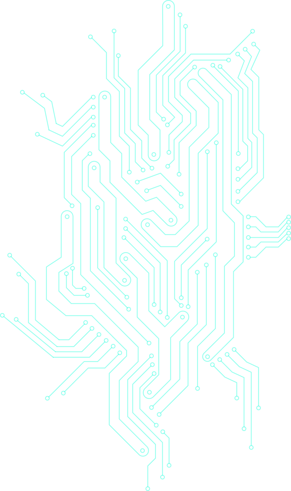 Hi-tech circuitry pattern in teal blue