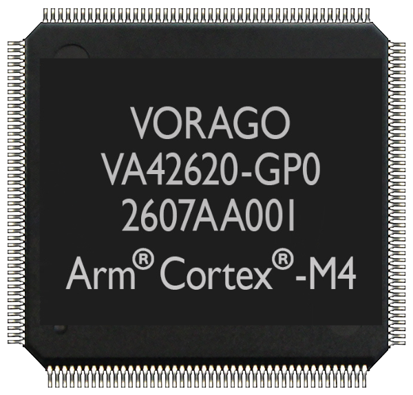 VORAGO's rad-tolerant (RTBD) VA42620 microcontroller is identical to the VA42630 except it is suitable for external memory vs. a built-in FRAM.  It features256KB Program and 64KB Data SRAM each with EDAC and Scrub Engine  8/16 External parallel NVM .