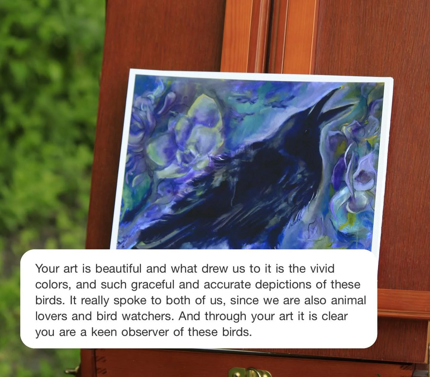 I am so grateful to have these words spoken about my work. I am proud of how far I have come artistically, and also mentally - I have grown alongside nature, truly experienced what I want others to feel around birds, wildlife and nature.

Connected, 