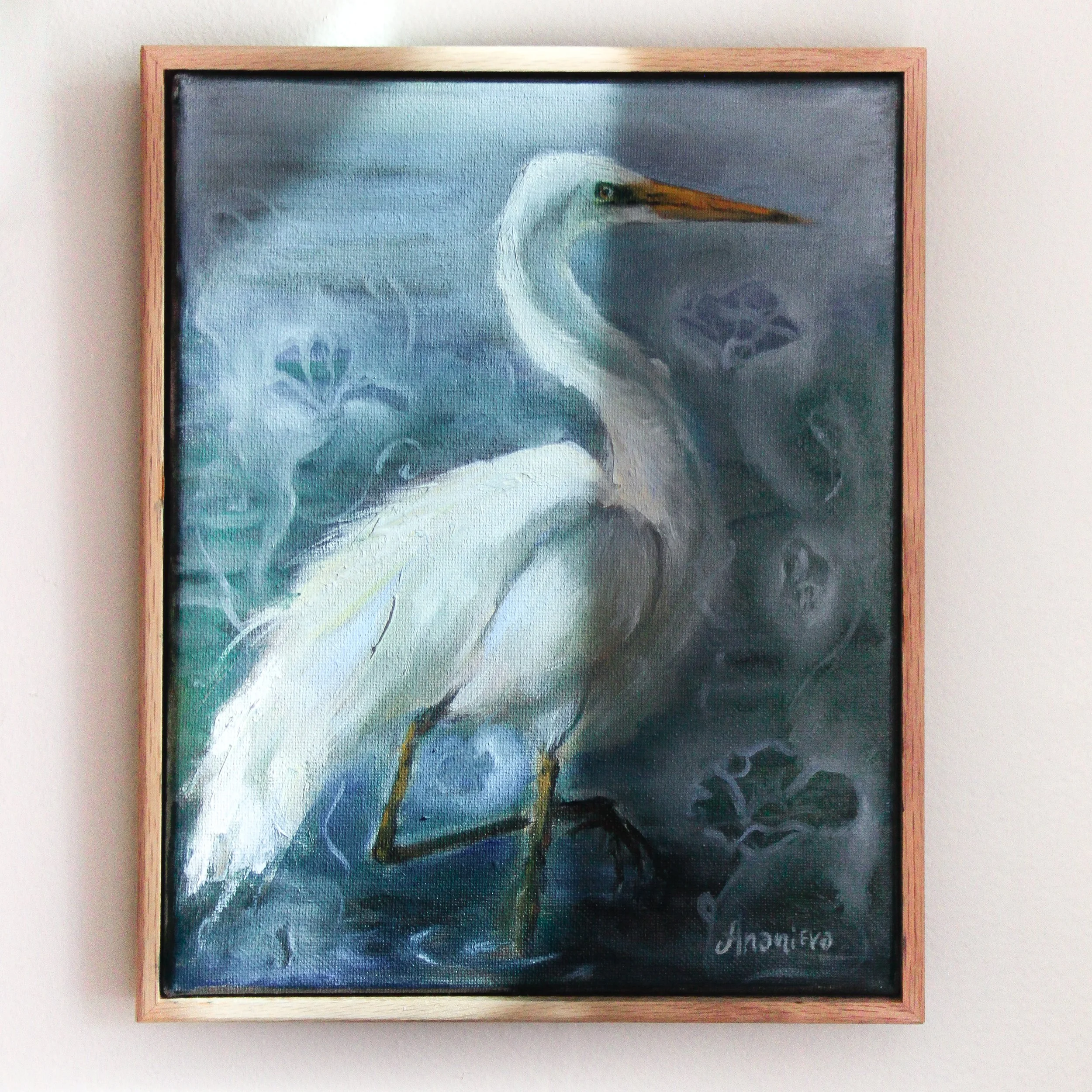 egret painting