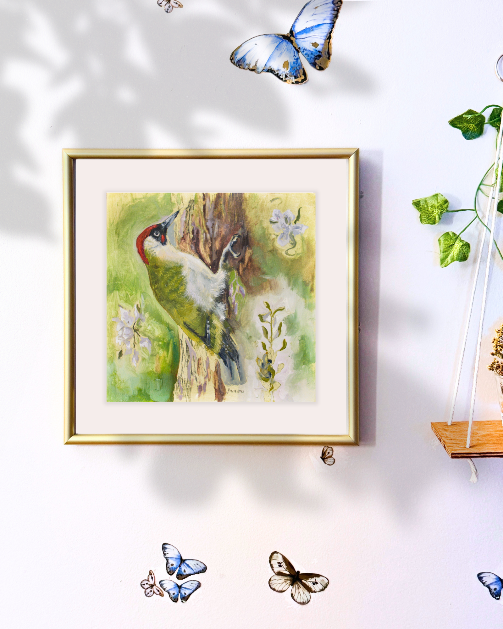green nature wall art