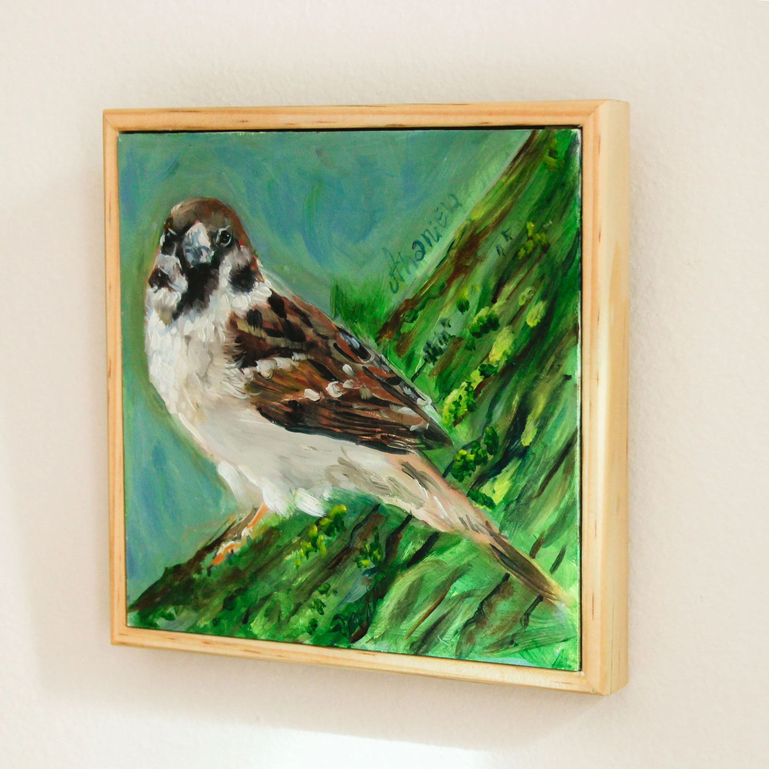 Original Sparrow Painting