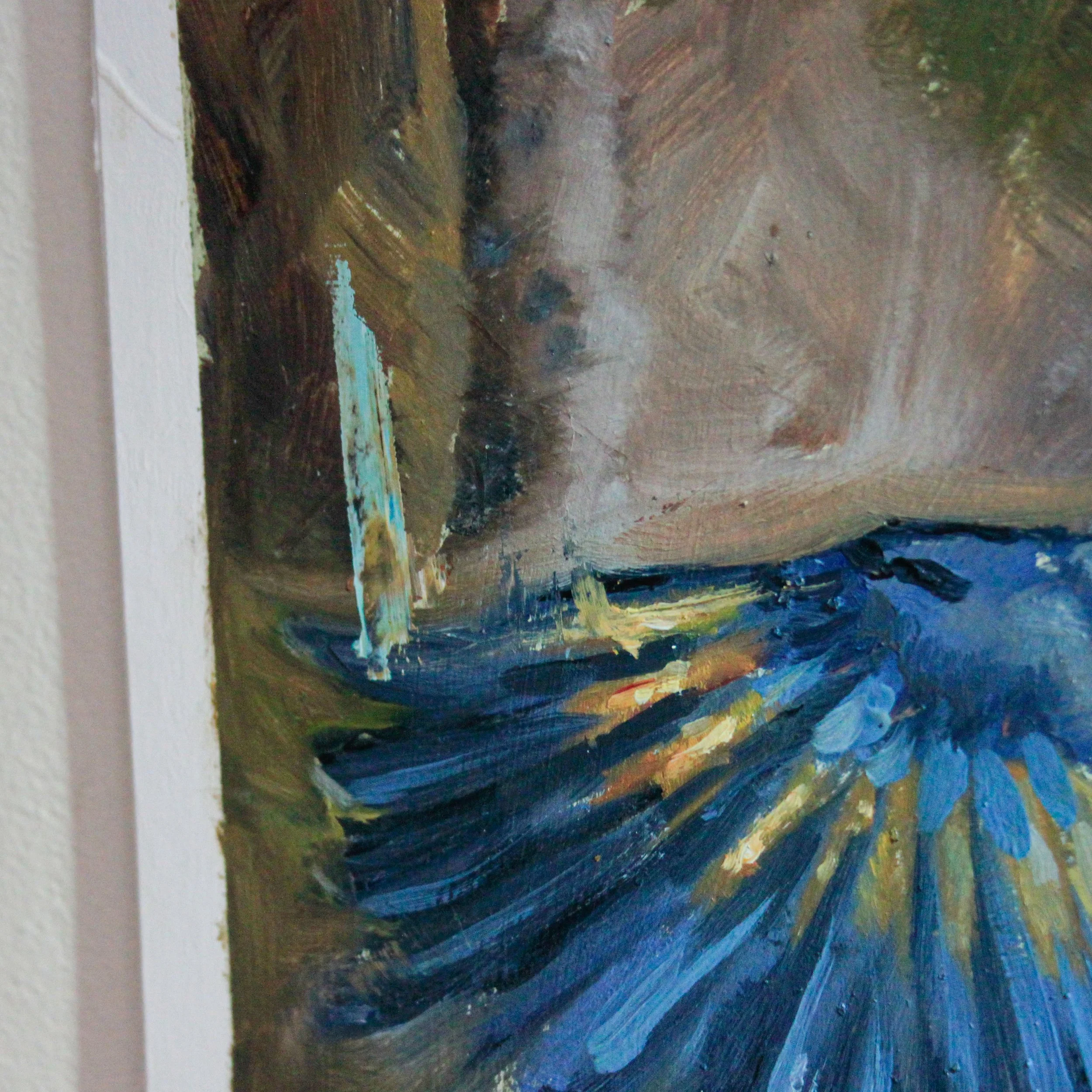 bird wing painting closeup