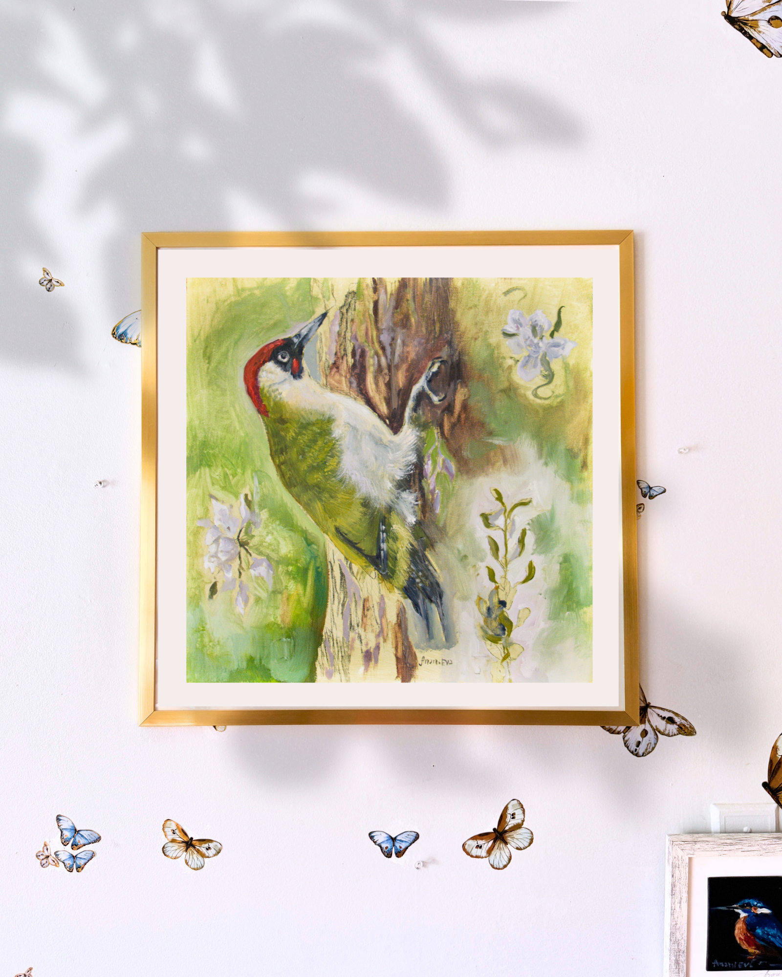 nature wall art woodpecker