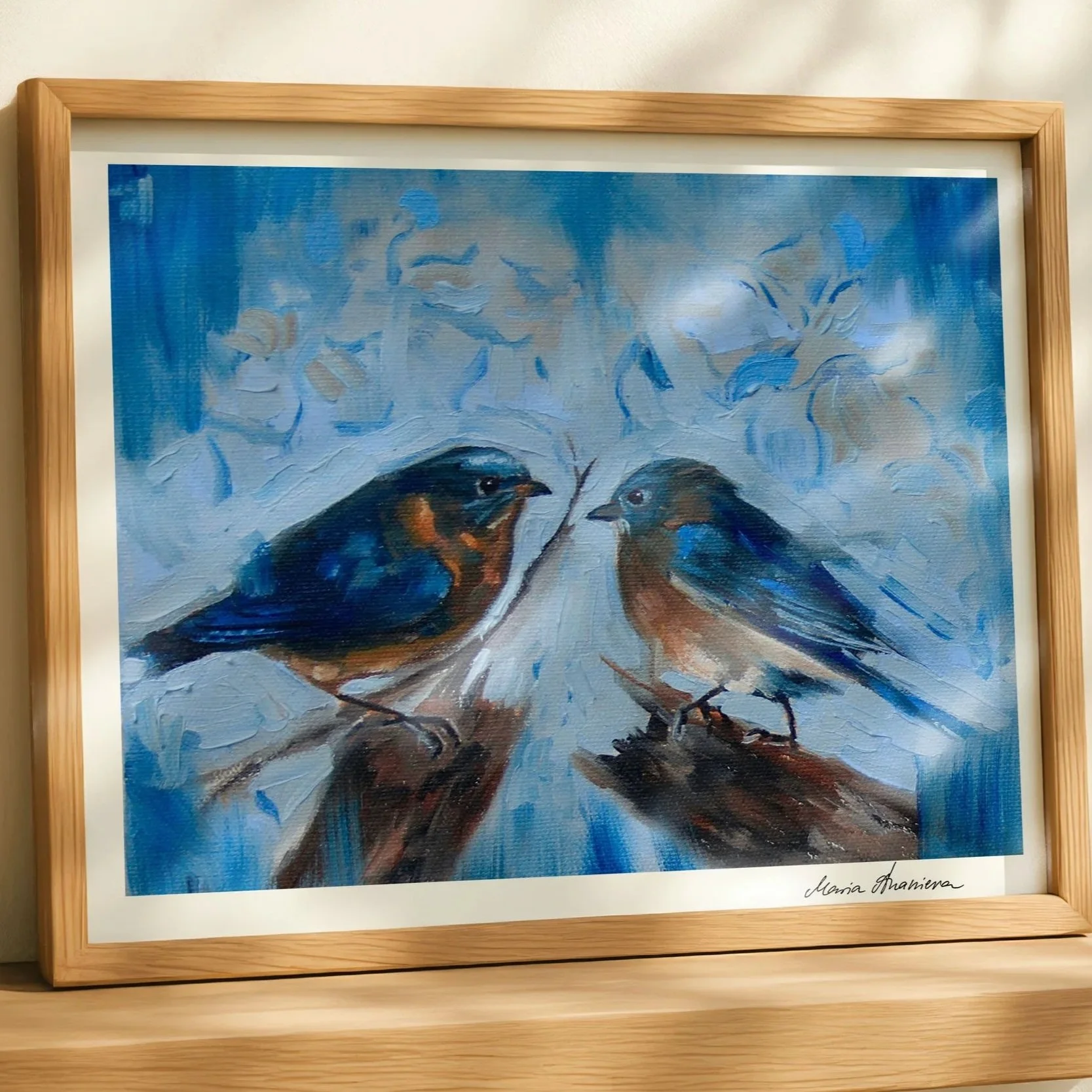 Eastern Bluebirds Fine Art print