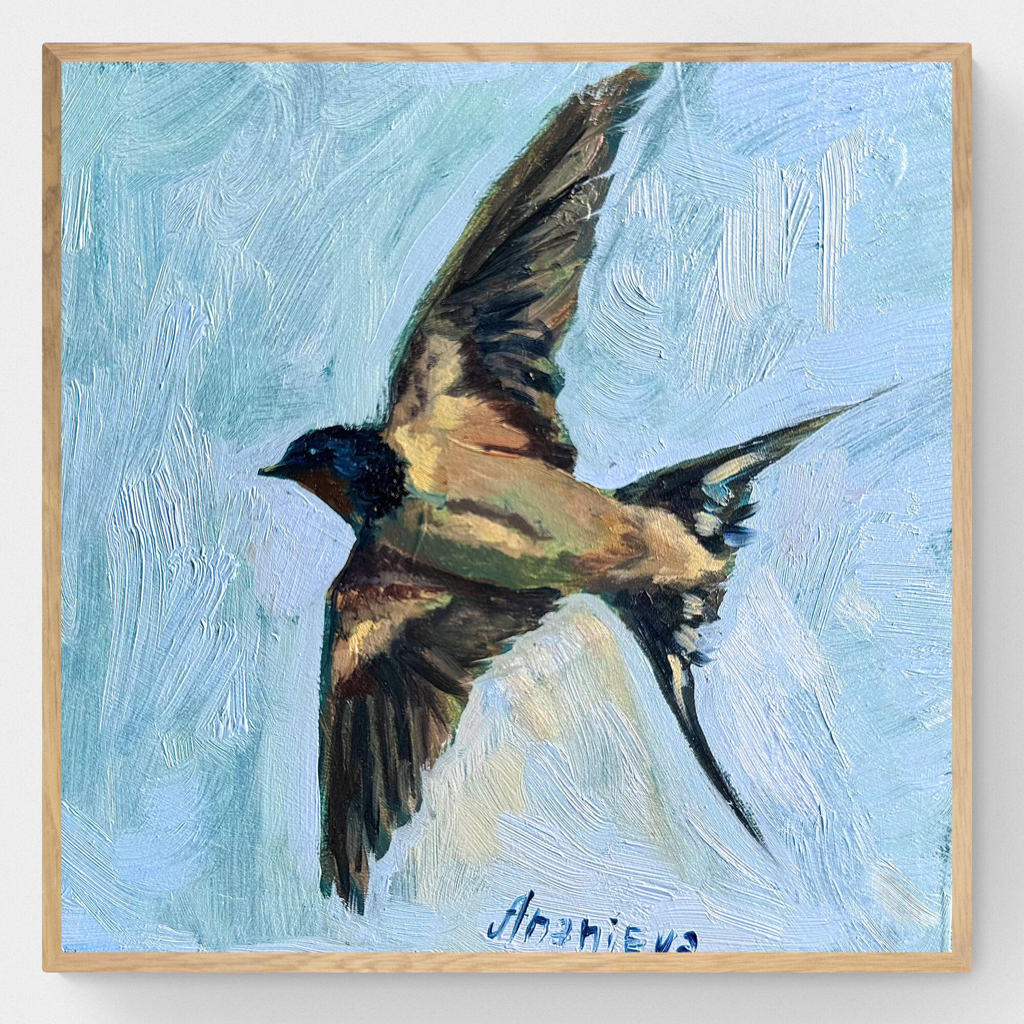 Barn Swallow oil painting