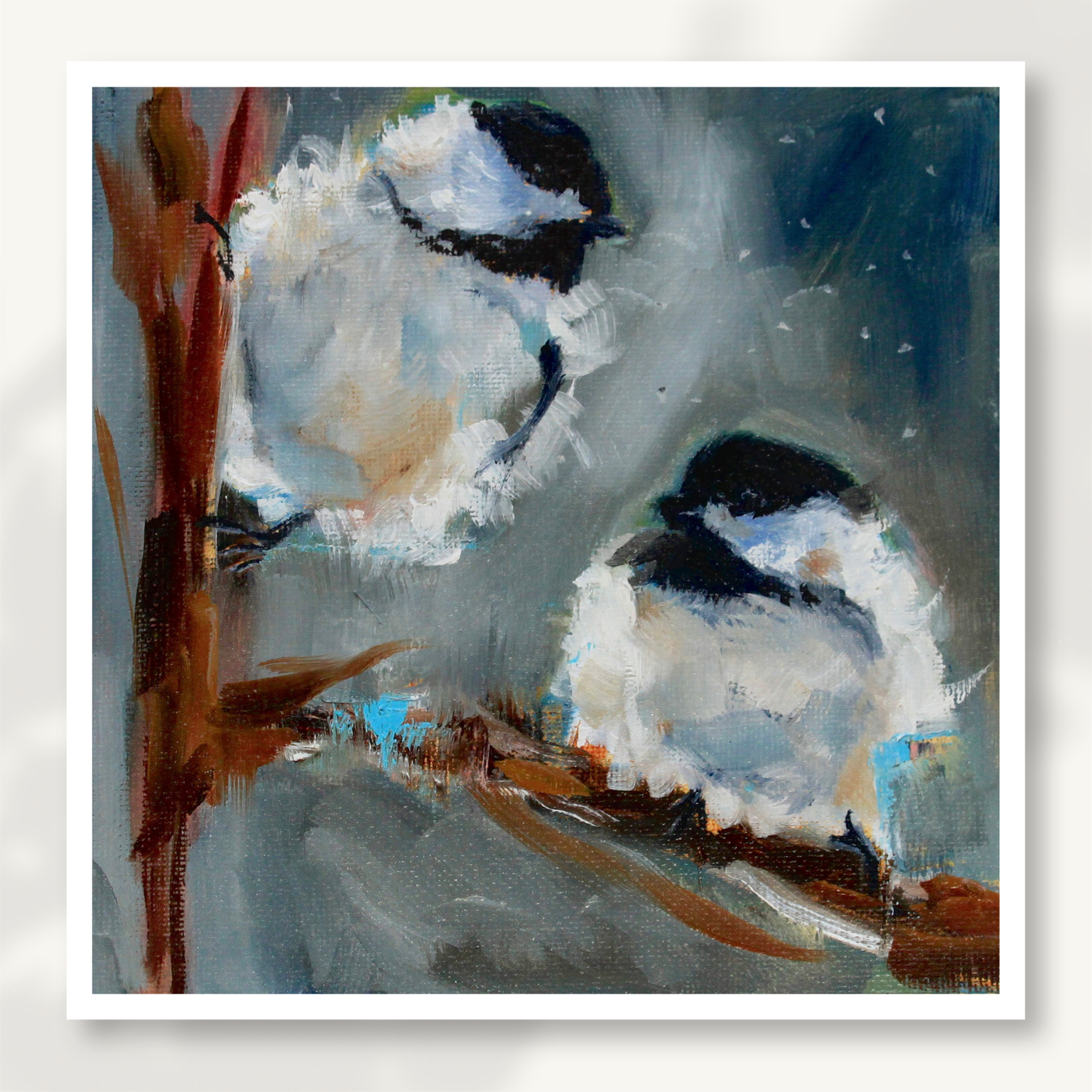 Black Capped Chickadees Fine Art Print