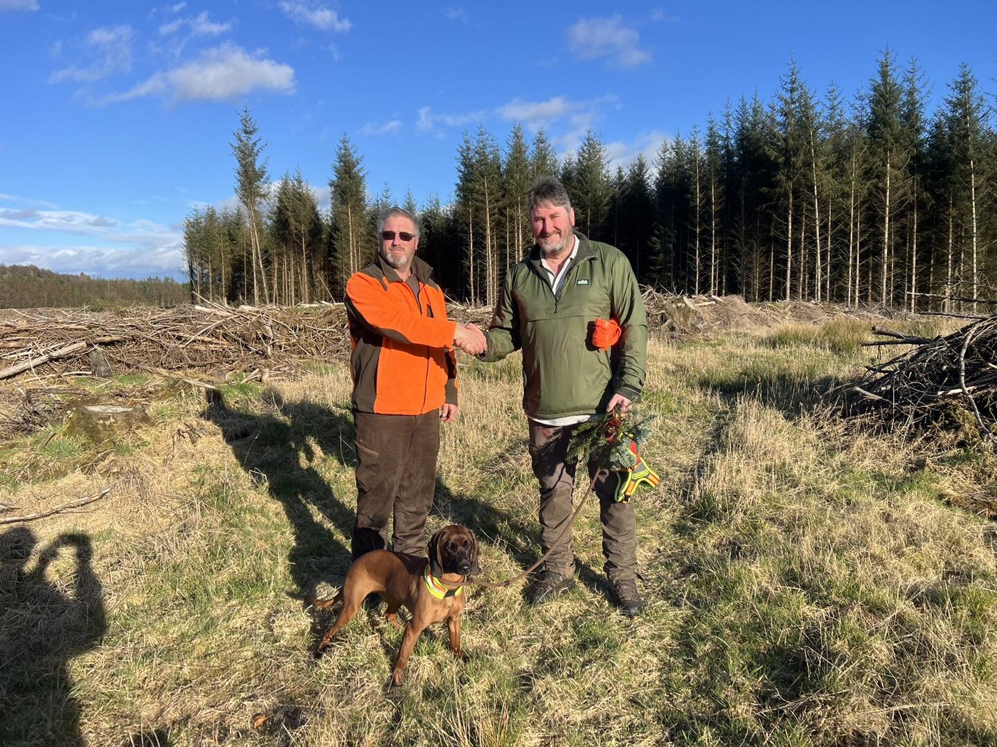 This last weekend UKDTR ran several Tracking tests  in Scotland with many thanks to Ben Clinch &amp; Moray Estate in Doune for allowing us the use of the ground.. 
With some good displays of tracking from both the dogs and Handlers doing  their 3hr T