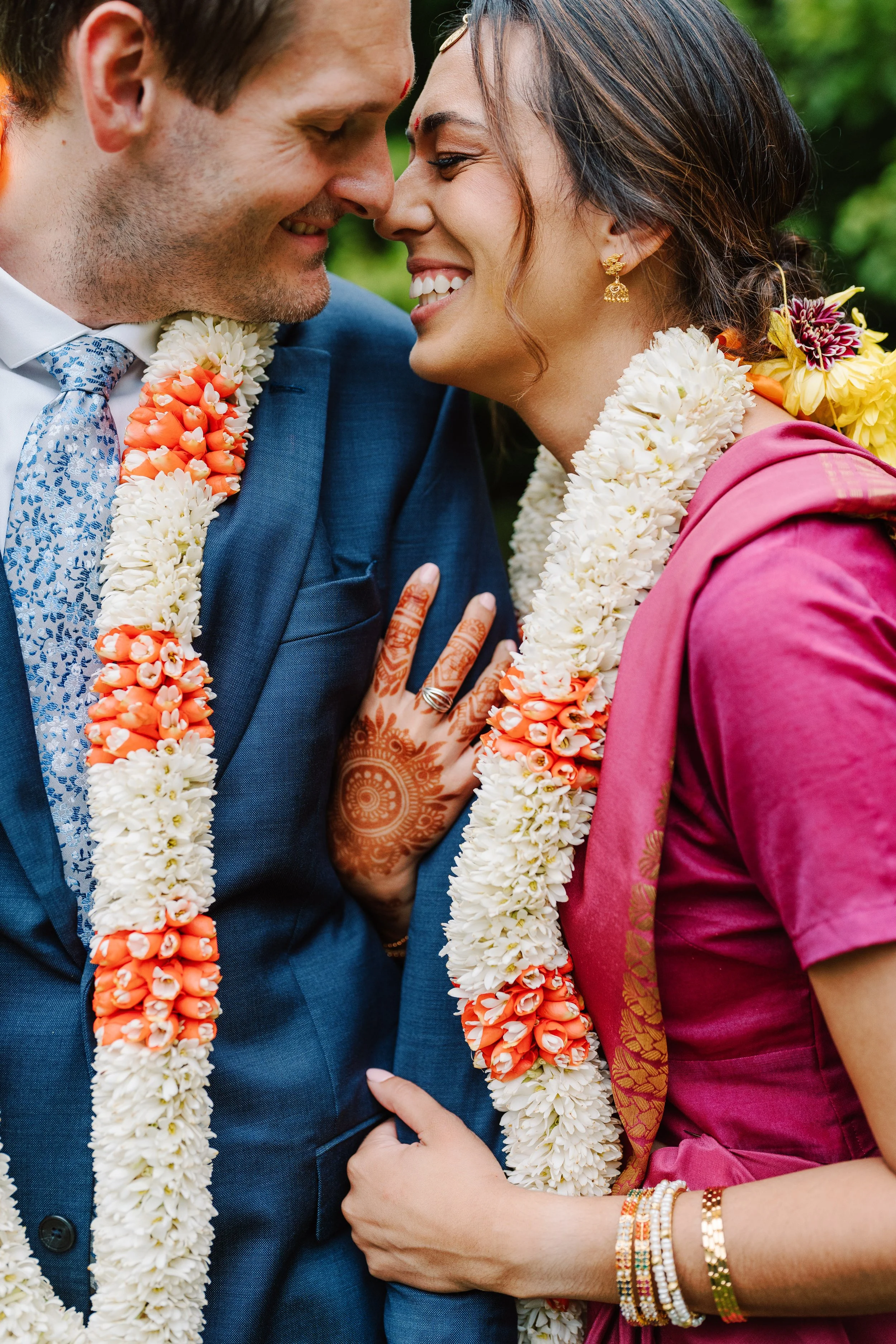 Bride and Groom cuddling during their portrait session
