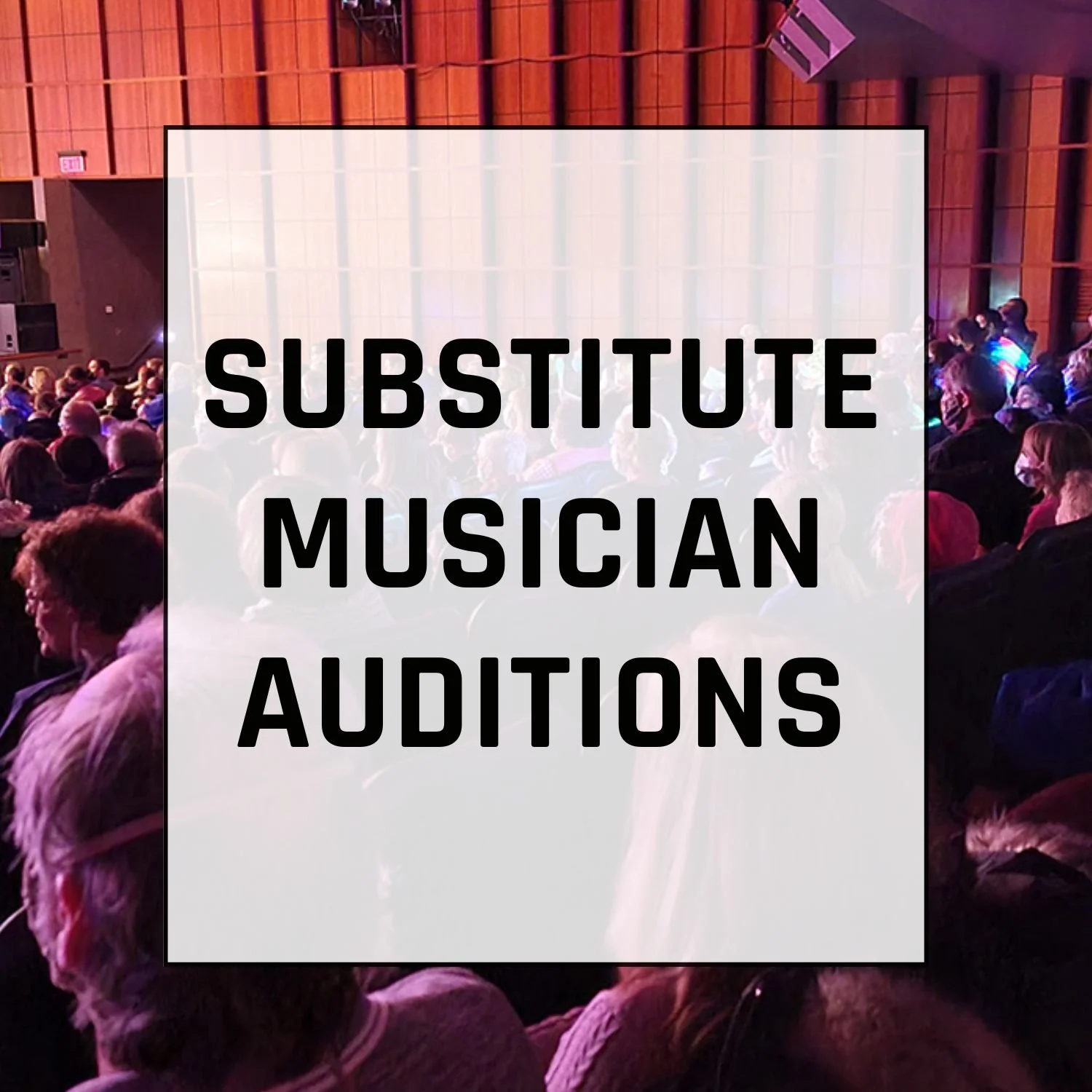Substitute Musician Auditions 