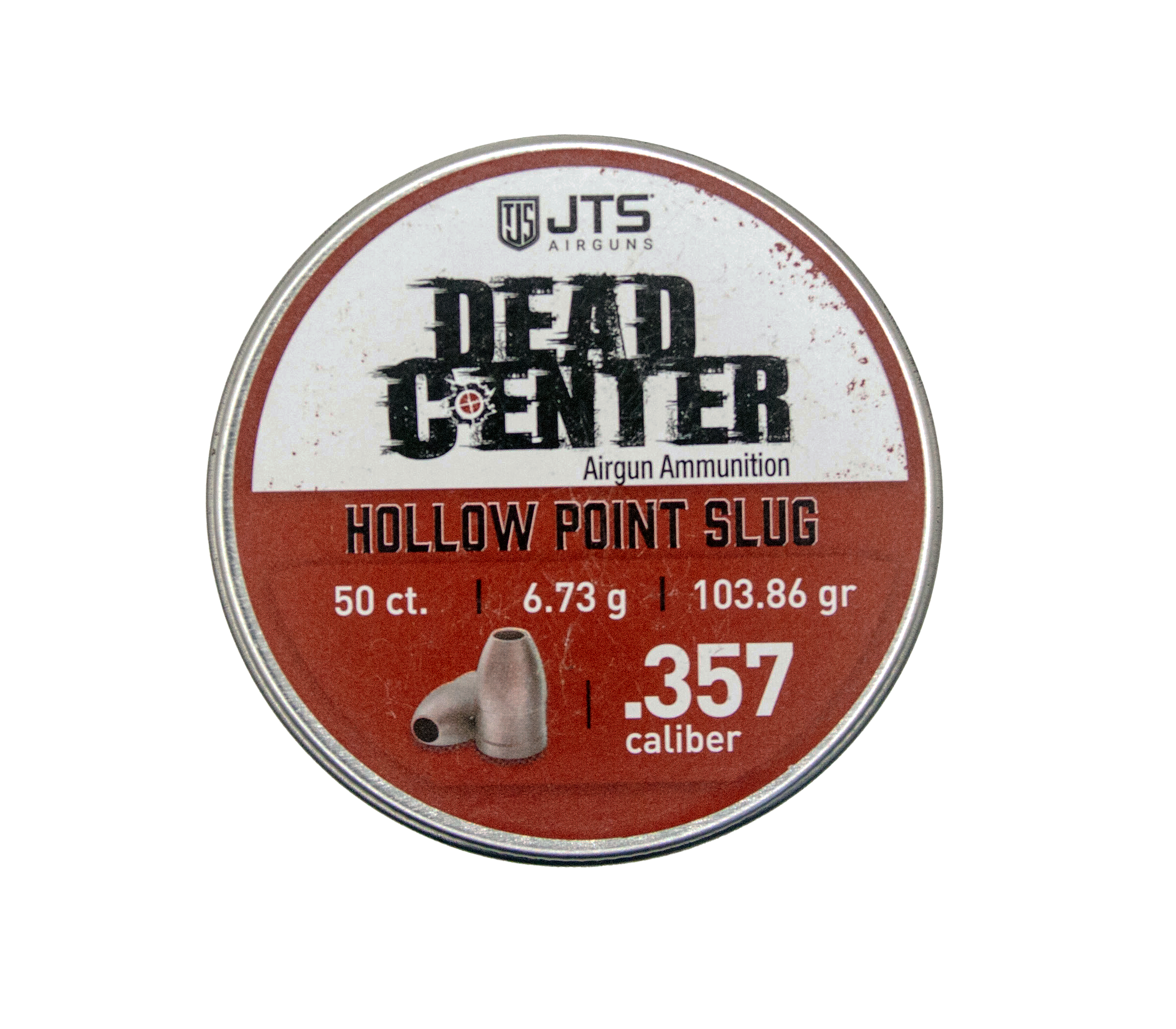 JAC200 - JTS Dead Center Precision .357 cal, 6.73g (103.86 gr) Hollow Point Slugs (50 ct) Bulk