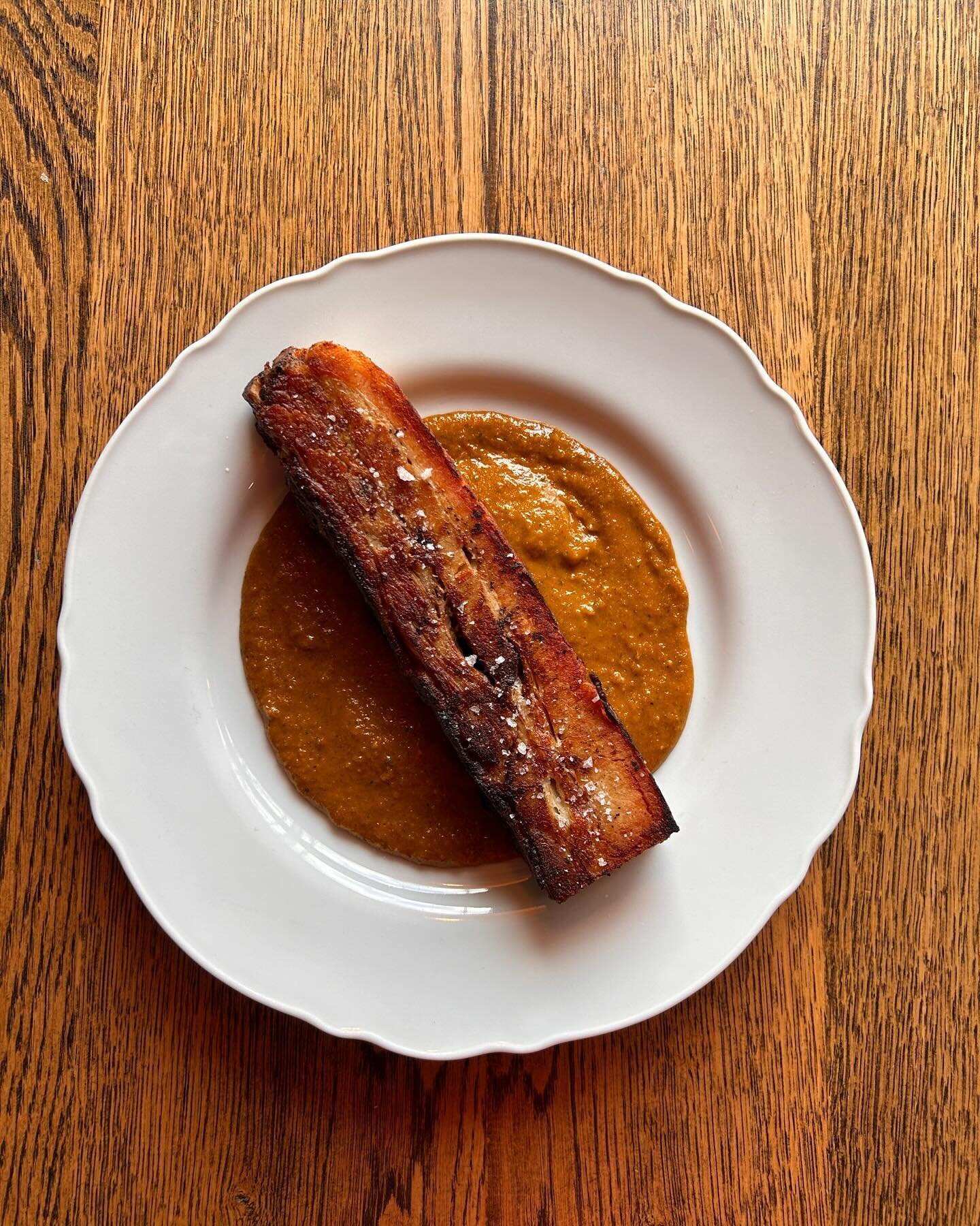 Smoked Pork Rib, Kimchi &amp; Peanut Rayu 📸 @neil___watson