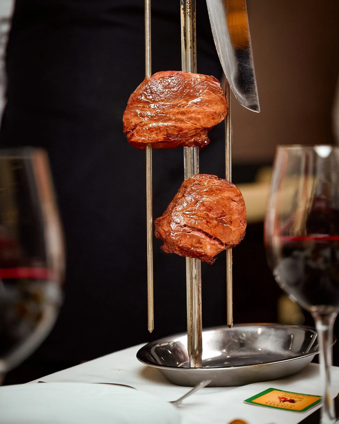 Our Filet Mignon is served the traditional gaucho way, perfectly seared, delicately seasoned, and carved tableside for an unforgettable dining experience.

#ChamaGaucha #FiletMignon #LuxuryDining #BrazilianSteakhouse #SteakLovers #Churrasco #SanAnton