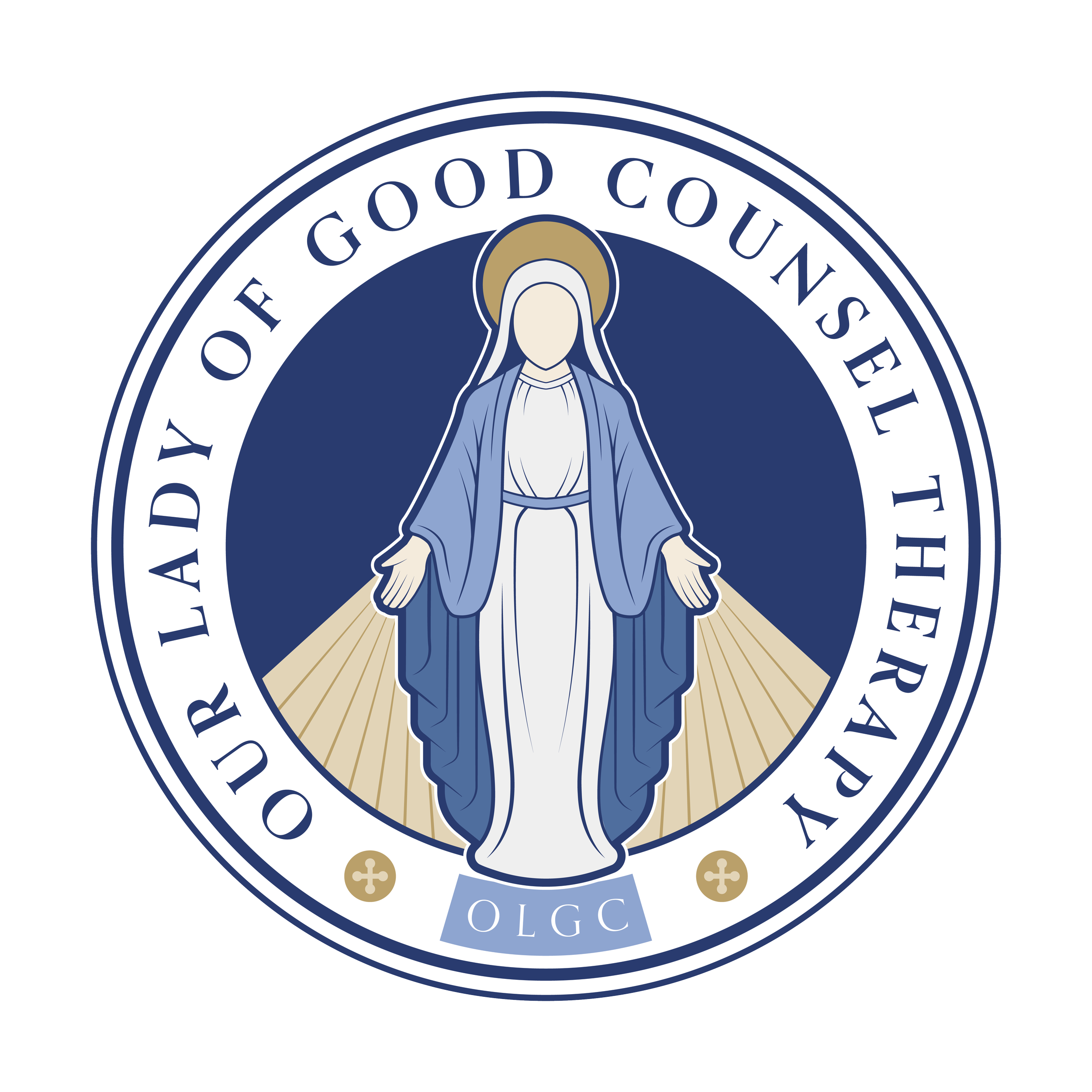 Our Lady of Good Counsel Therapy Logo, Catholic Therapist