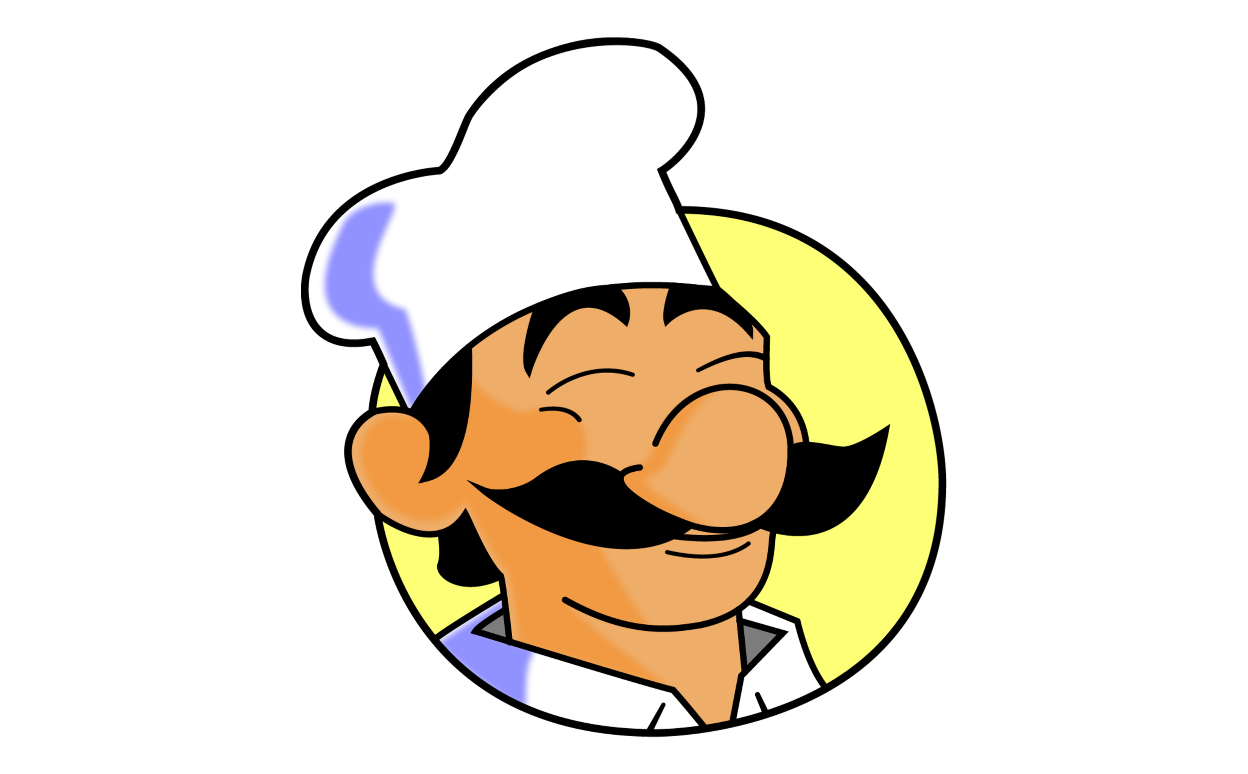 Chef logo for a made up pizza brand.