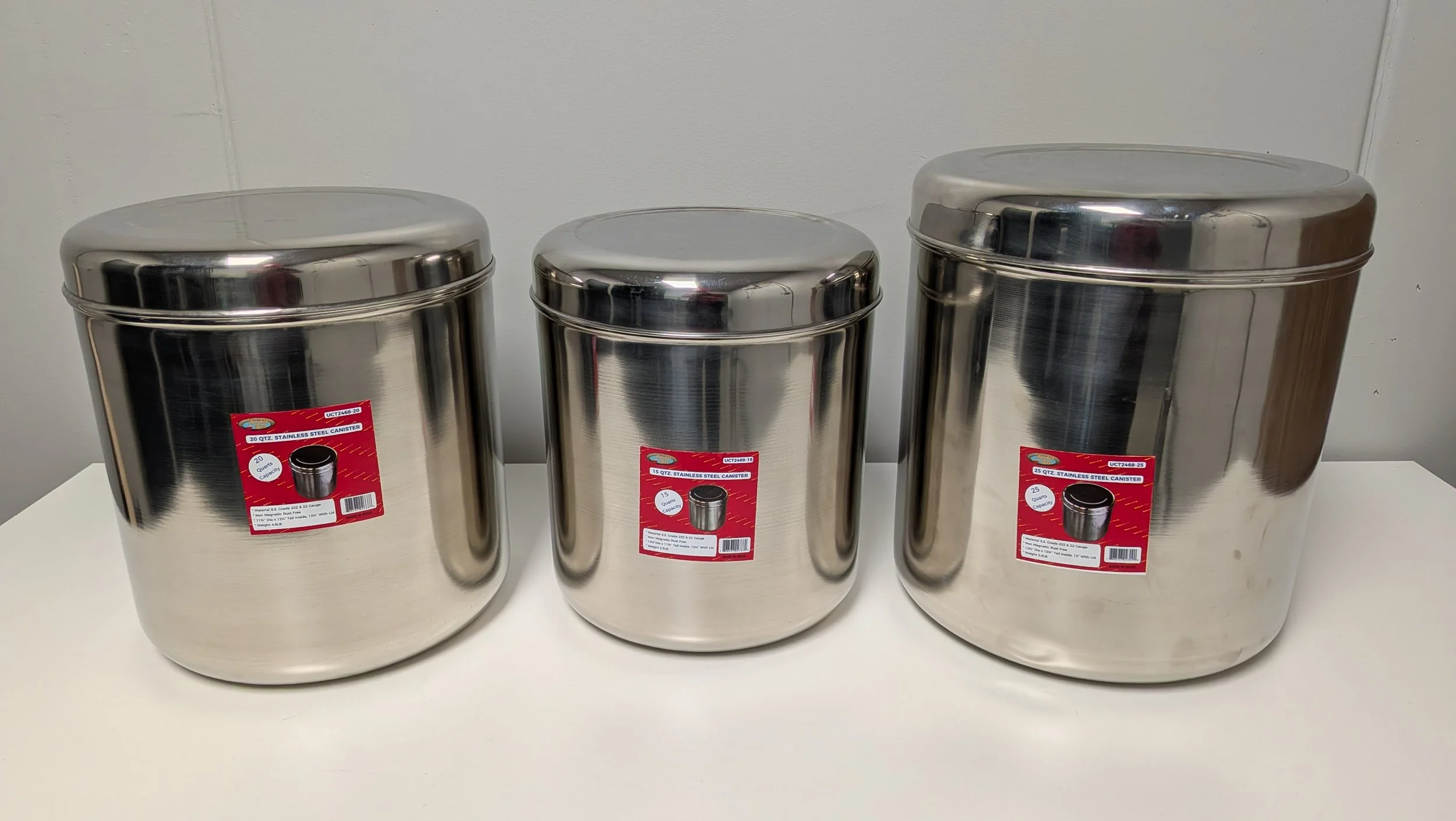 3 Pack of Stainless Steel Containers