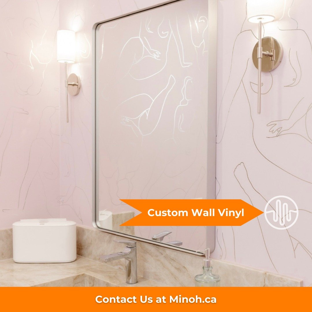 🌿✨Create a lasting impression with custom wall vinyl that sets the vibe of your space! 

This sleek, polished look at @experiencefemme, a top medical and cosmetics clinic, is the perfect example of how custom wall vinyl can elevate your environment.