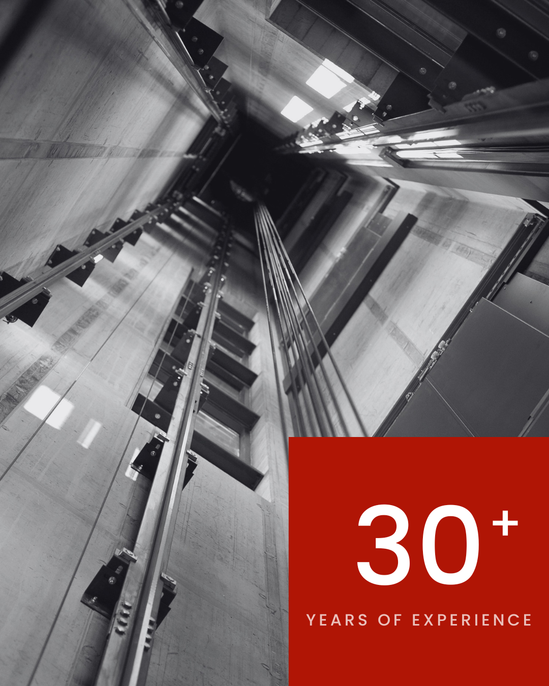 elevator shaft during modernization in north carolina