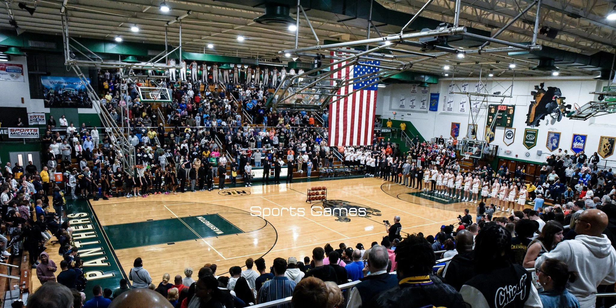 National Anthem before Regional Basketball Game Sports Photography