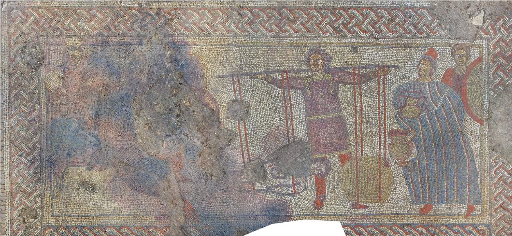 Rare Aeschylean Trojan War Scenes Uncovered in Rutland’s Roman Ketton Mosaic!