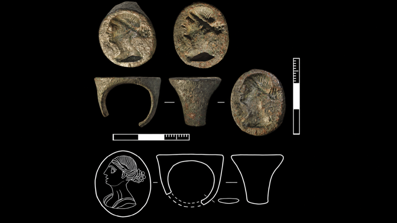 Bronze Ring Depicting Ptolemaic Queen Arsinoe III Found Near Anapa!