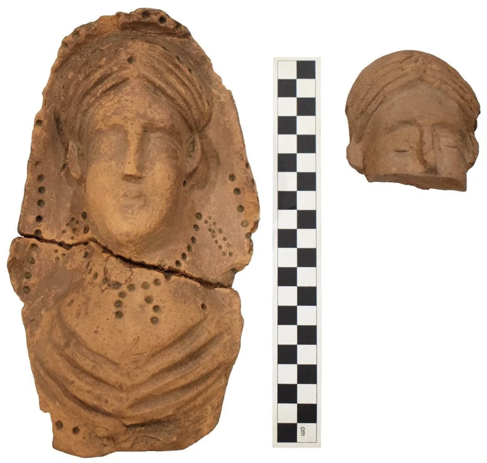 Terracotta head found at Magna Roman fort near Hadrian's Wall