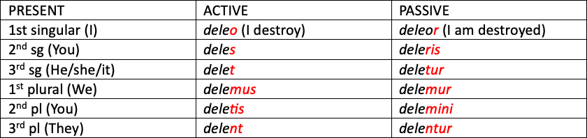 Indicative Verbs - Latin GCSE — My Classics Portal