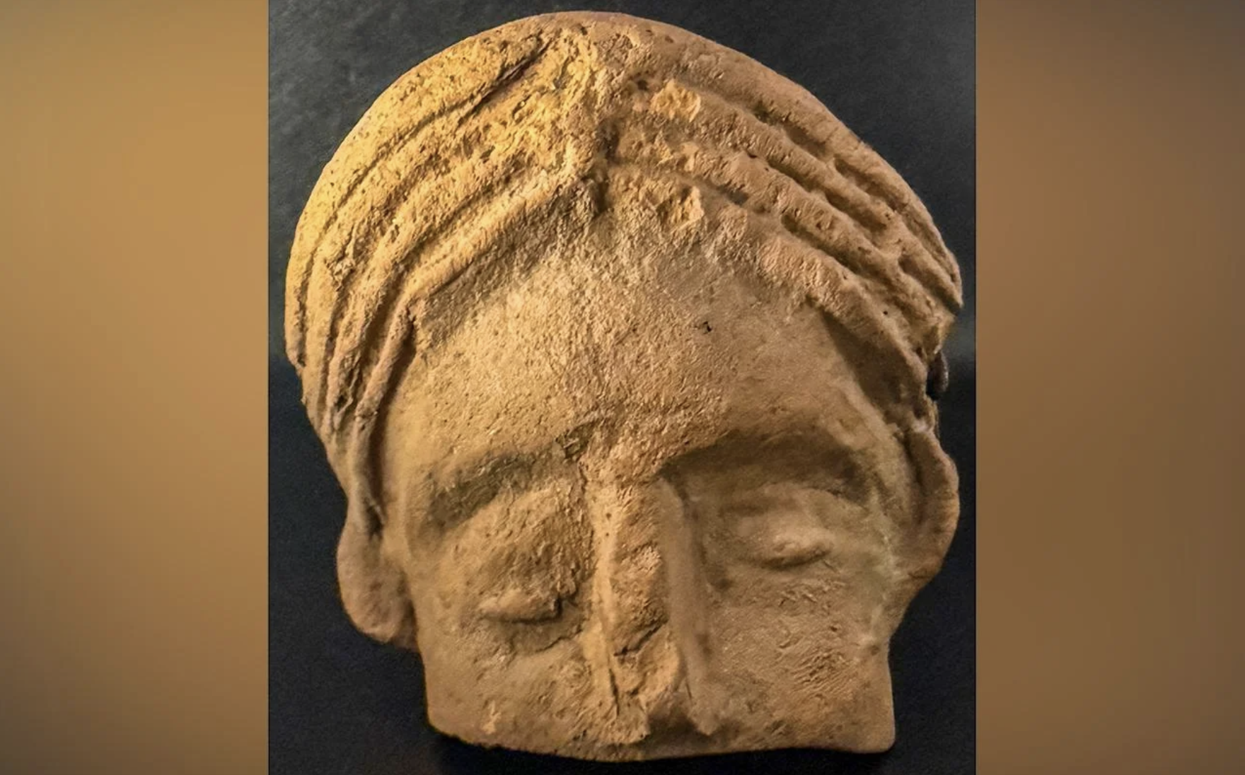 Terracotta head found at Magna Roman fort near Hadrian's Wall
