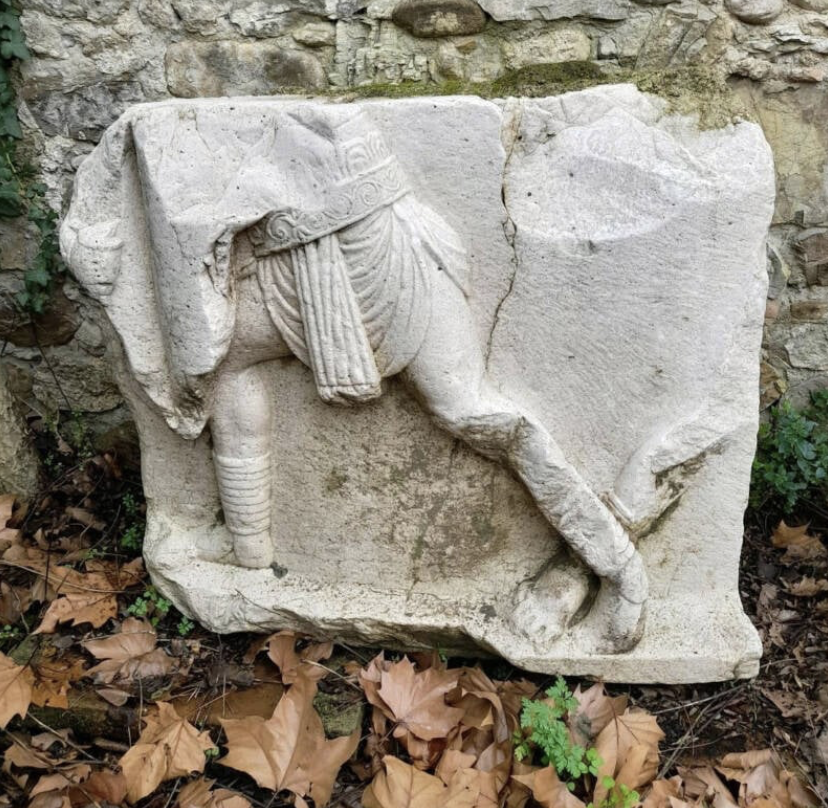 Gladiator relief carvings near the Appian Way