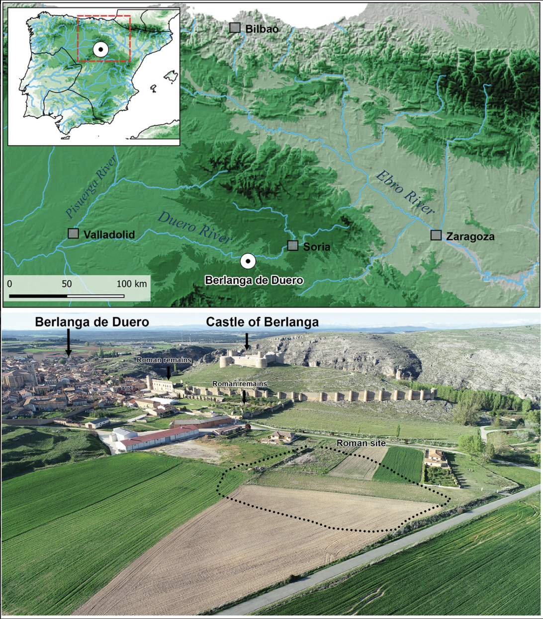 Berlanga cup and the Roman site