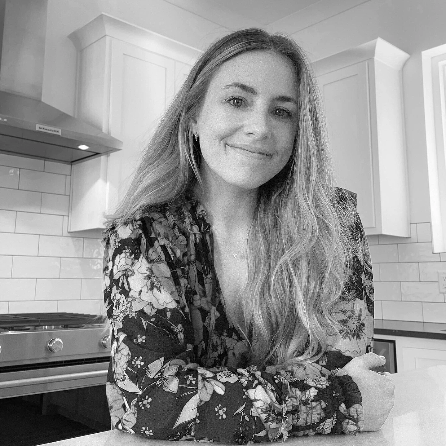 Nora Trotman, Panhandle Realtor, in a new construction home kitchen.