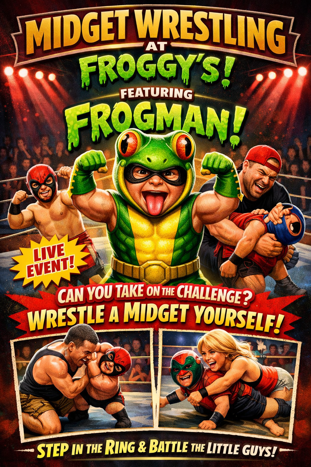 Midget wrestling showdown at Froggy's.png