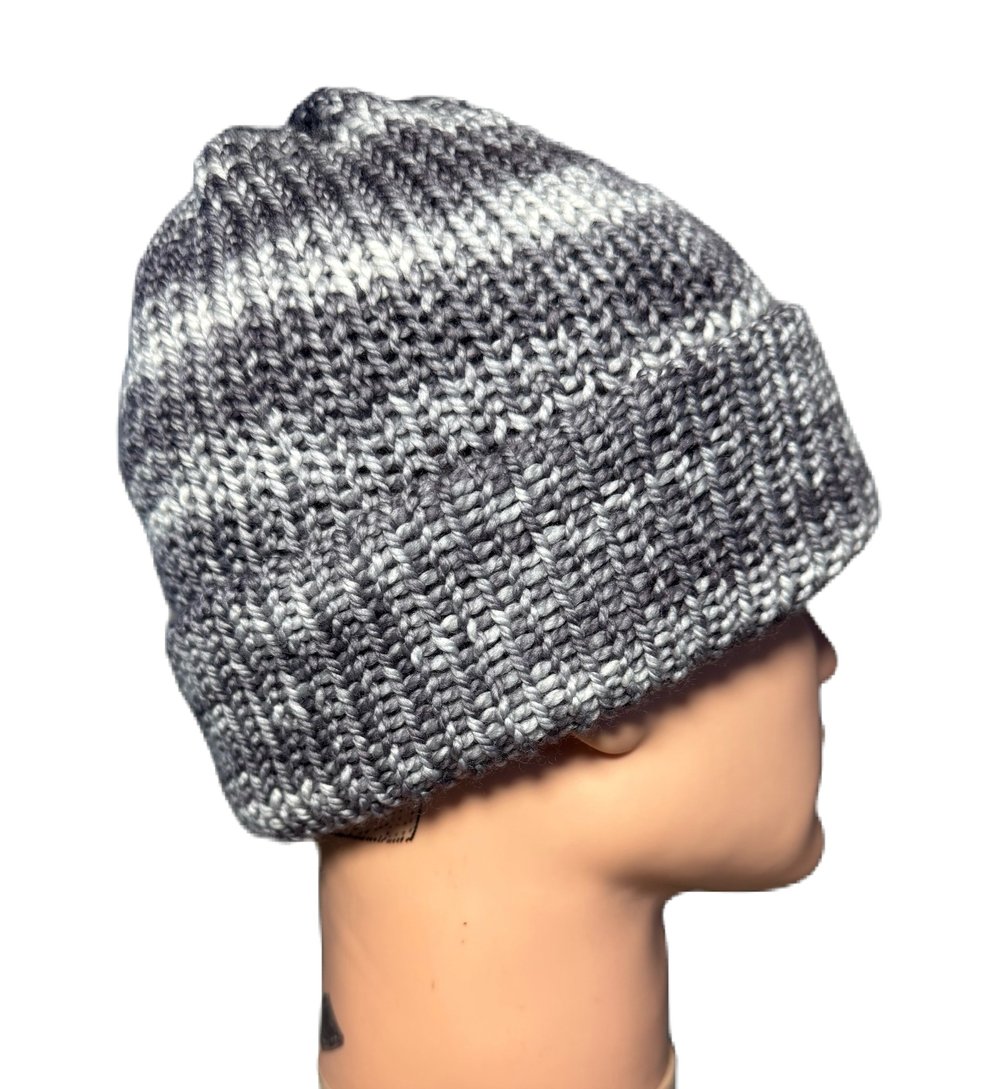 Hand Knitted Wool Hat | Vintage Gray Beanie Amazon.com: Alpaca Wool Hat Mens size XL Watch Cap Beanie  main image 3