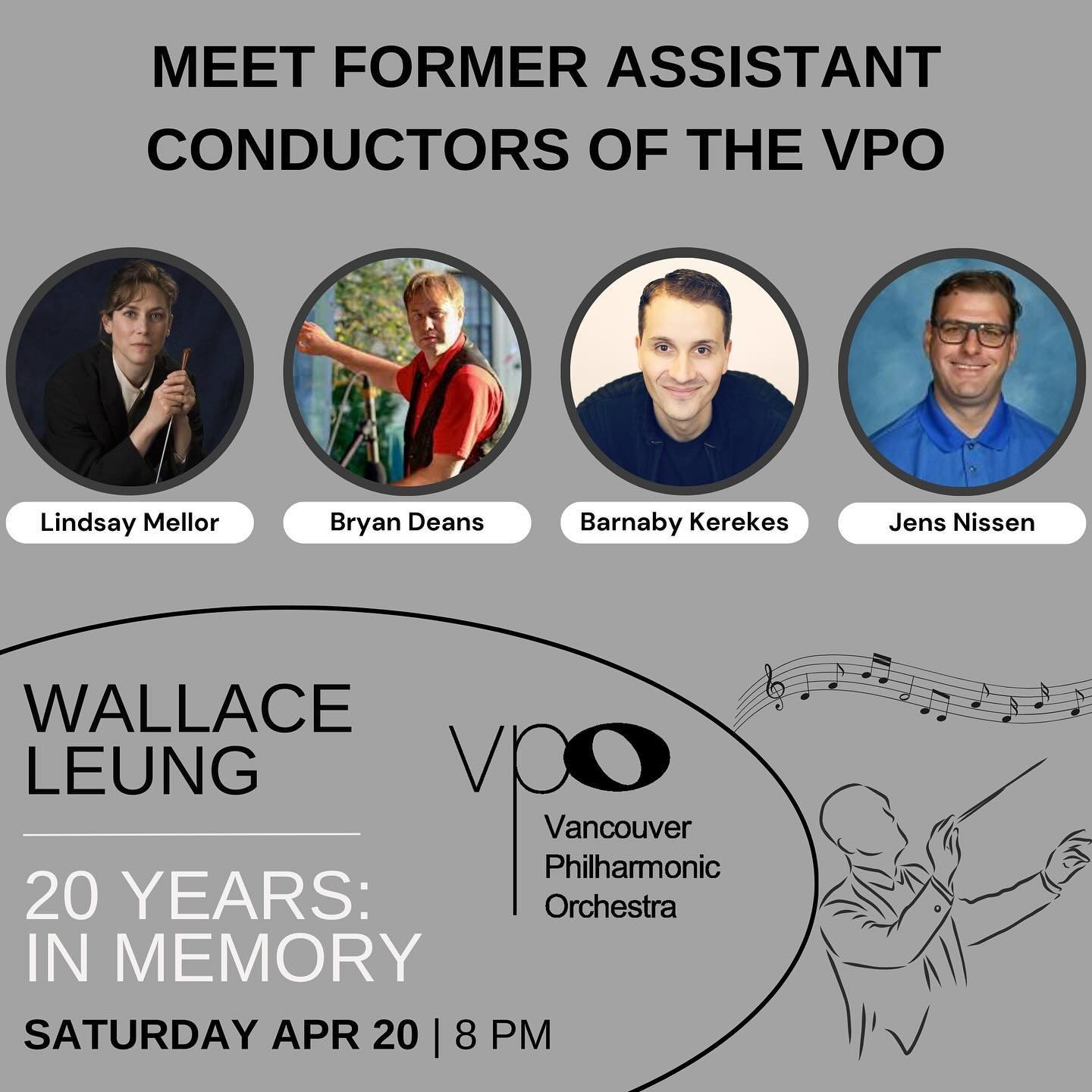 🎼Meet Former VPO Assistant Conductors🎼 (Part 3) Ahead of our upcoming Wallace Leung Memorial Concert on April 20 at 8pm, we look back on our last 20 years of Assistant Conductors. Don&rsquo;t forget to secure your tickets for our upcoming concert t