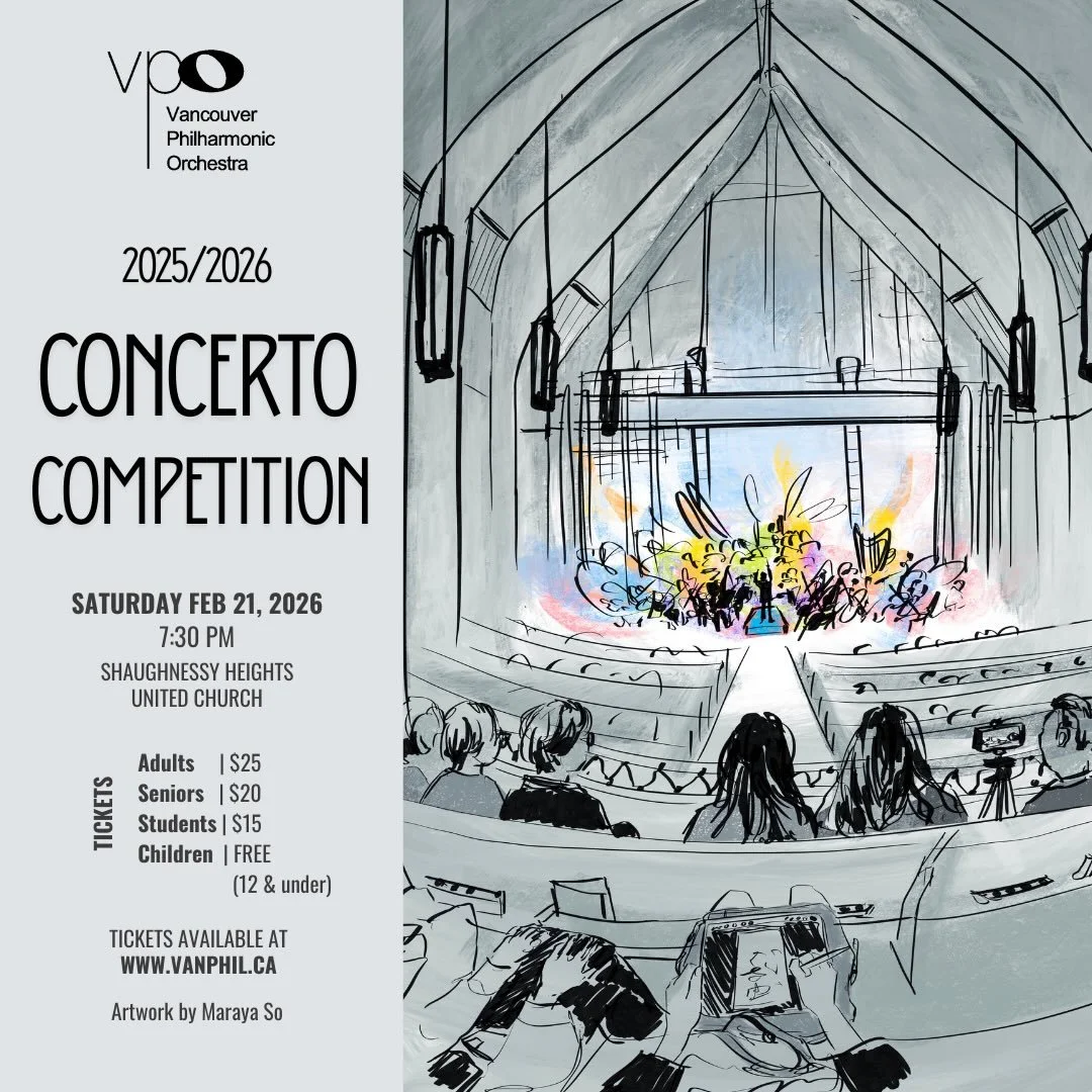 We&rsquo;re excited to invite you to our Triennial Concerto Competition 🎶🎼🎻! Every three years, the VPO selects youth soloists from across Metro Vancouver to perform a piece of selected repertoire with the orchestra. We have 6 incredible soloists 