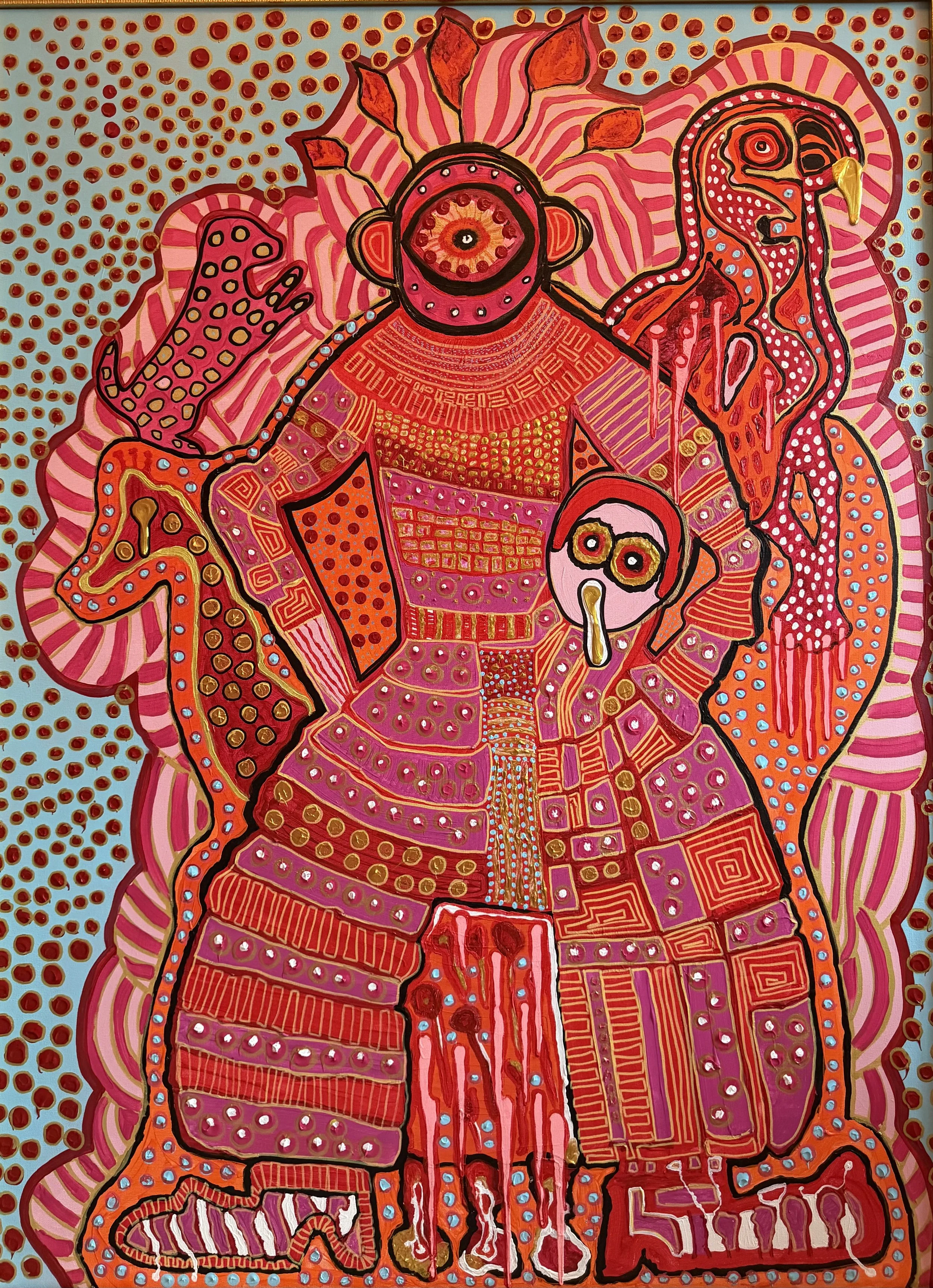  One eye, many voices - SOLD   
Acrylic on canvas  
90x130cm